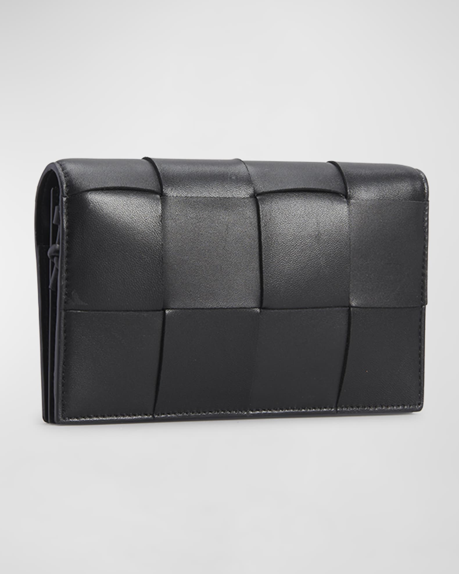  Bottega Veneta Leather Wallet 510643-V4651 Intrecciato  BA-510643-V4651-1000 Long Wallet, Black : Clothing, Shoes & Jewelry