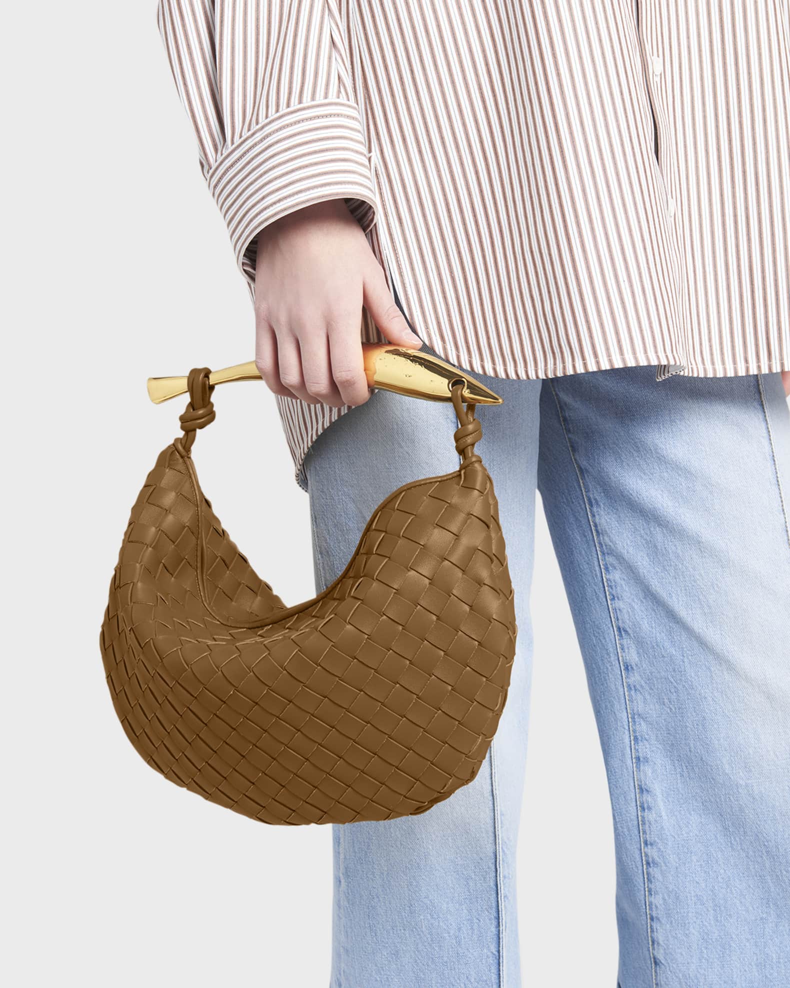 ハンドバッグ Bottega Veneta Sardine Handbag In Weathered Leather Bottega Veneta Sardine Bag | Neiman Marcus
