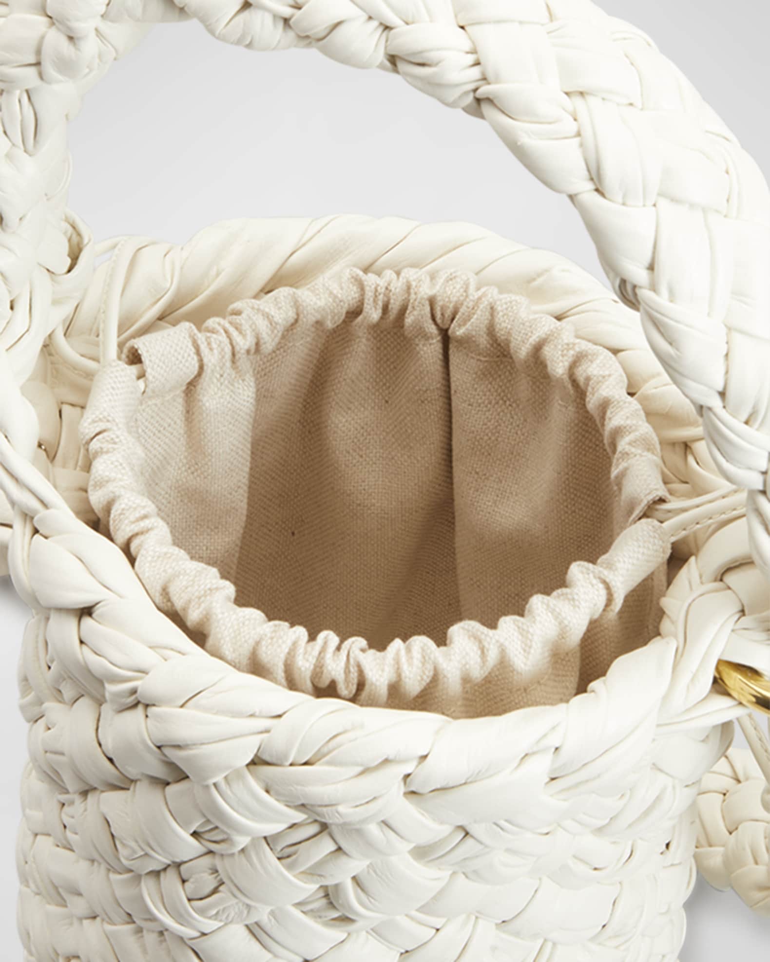 Bottega Veneta Kalimero Intrecciato Pleated Bucket Bag | Neiman Marcus