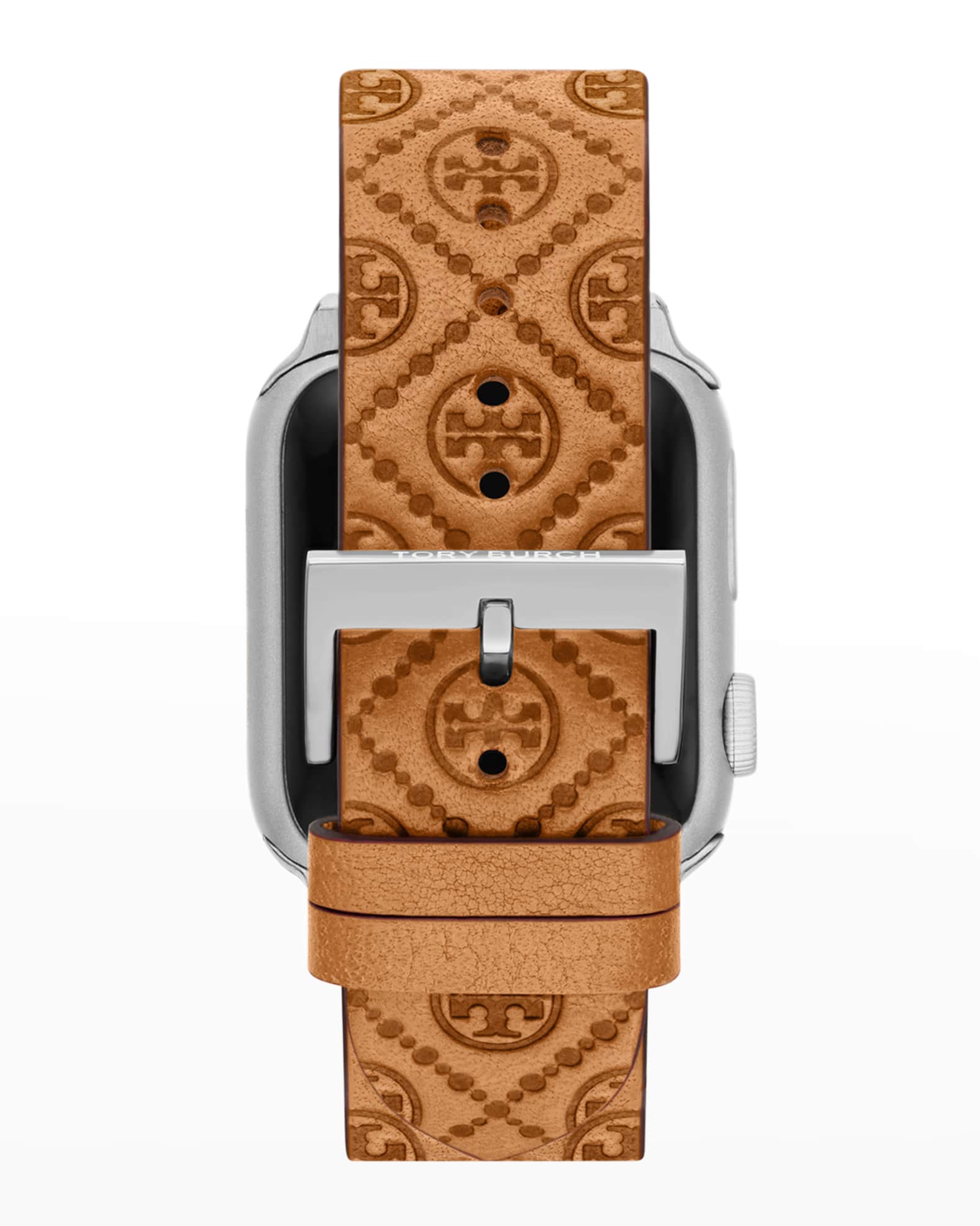 Tory Burch TMonogram Leather Band for Apple Watch, 3841mm Neiman Marcus