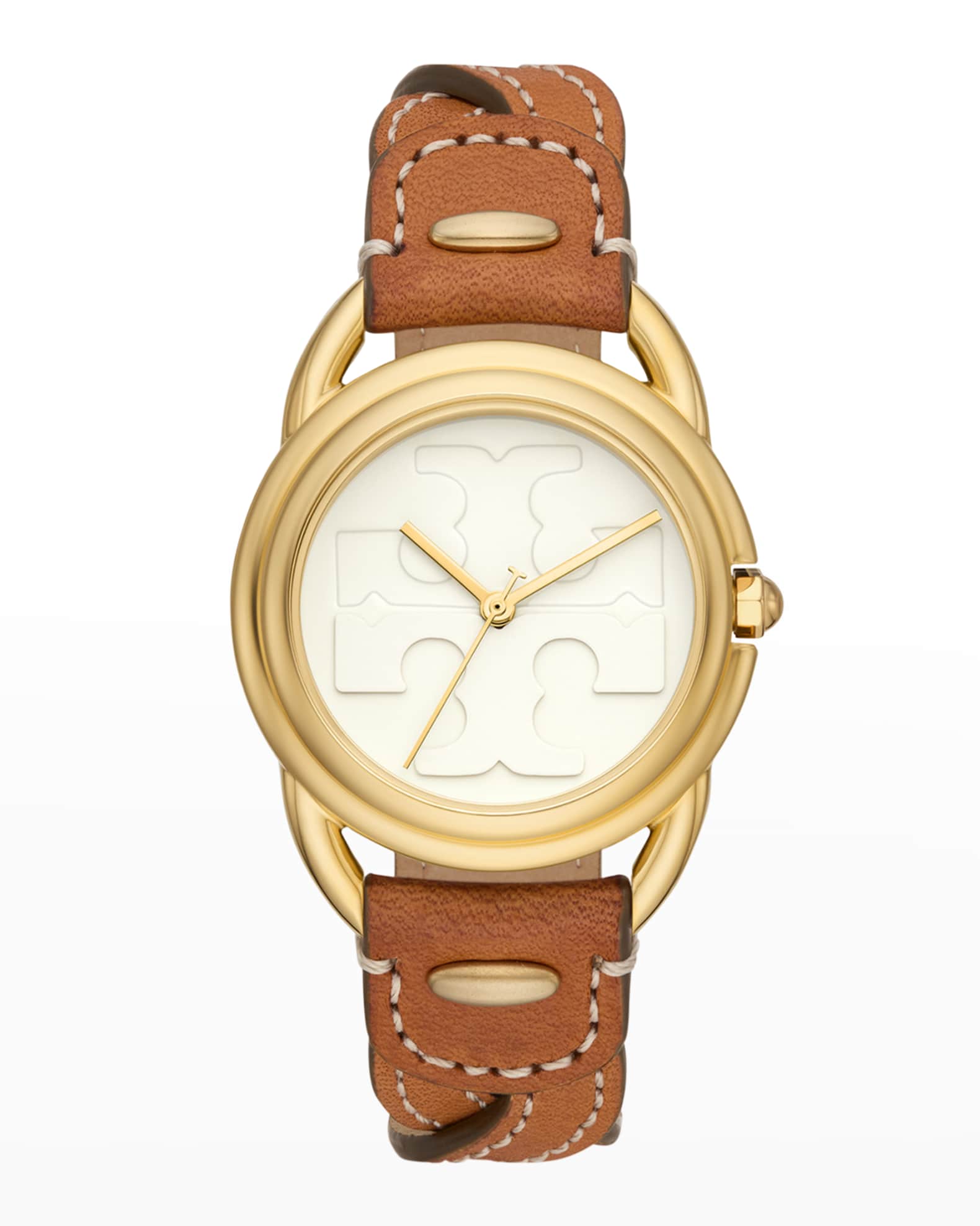 Tory Burch The Miller Braided Luggage Leather Watch Neiman Marcus