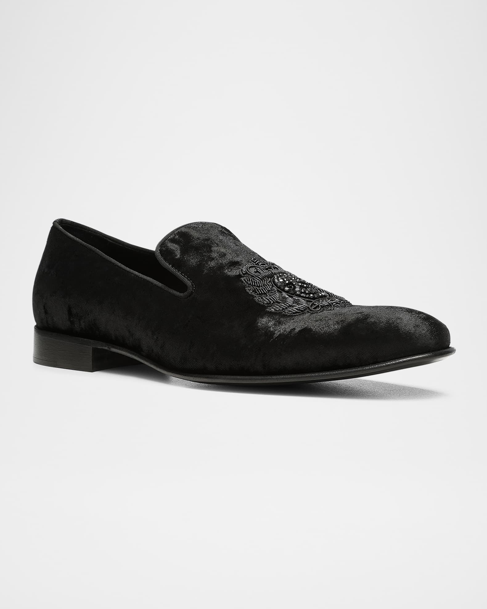 Men's Spencer Velvet Smoking Slippers 1