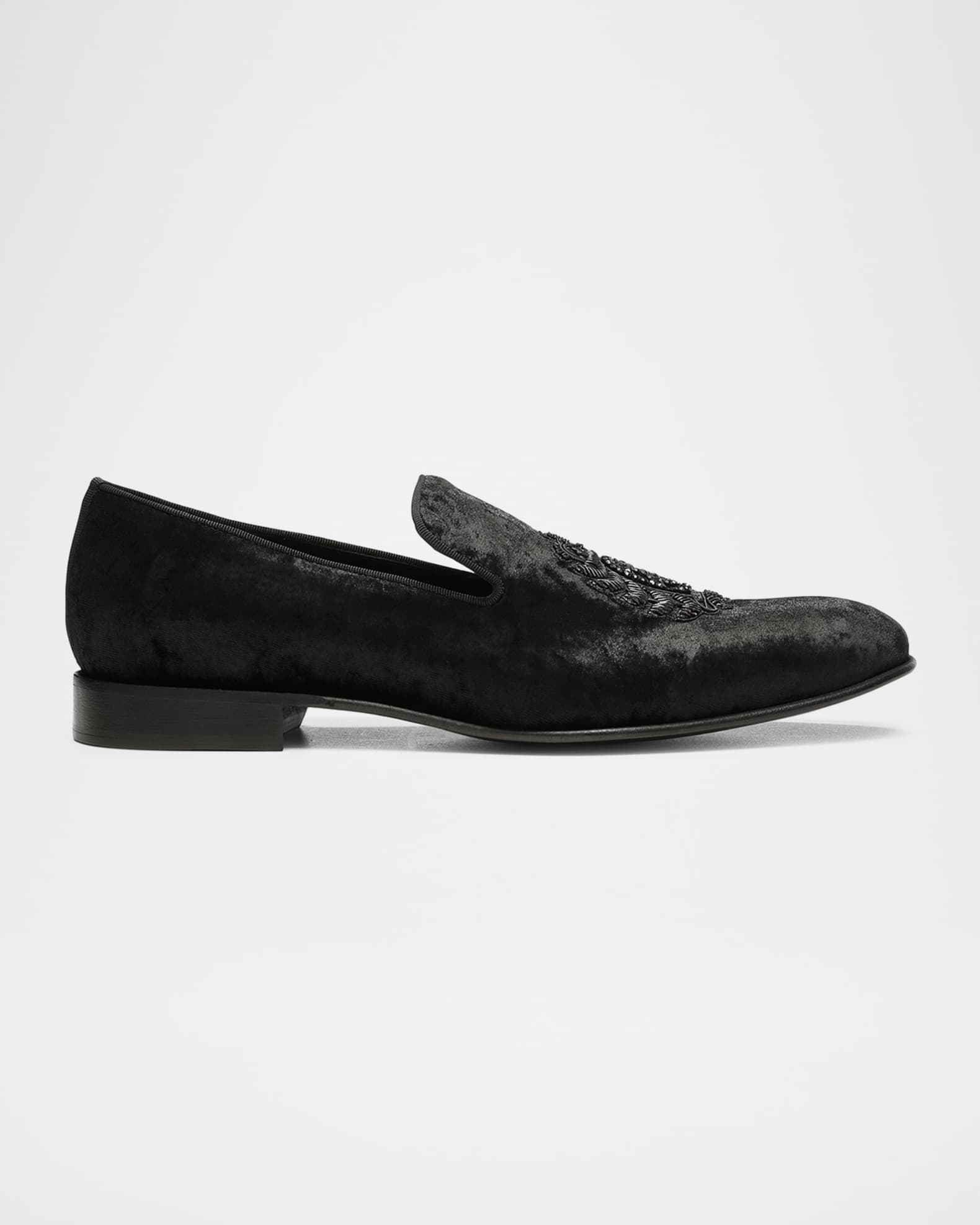 Men's Spencer Velvet Smoking Slippers 0