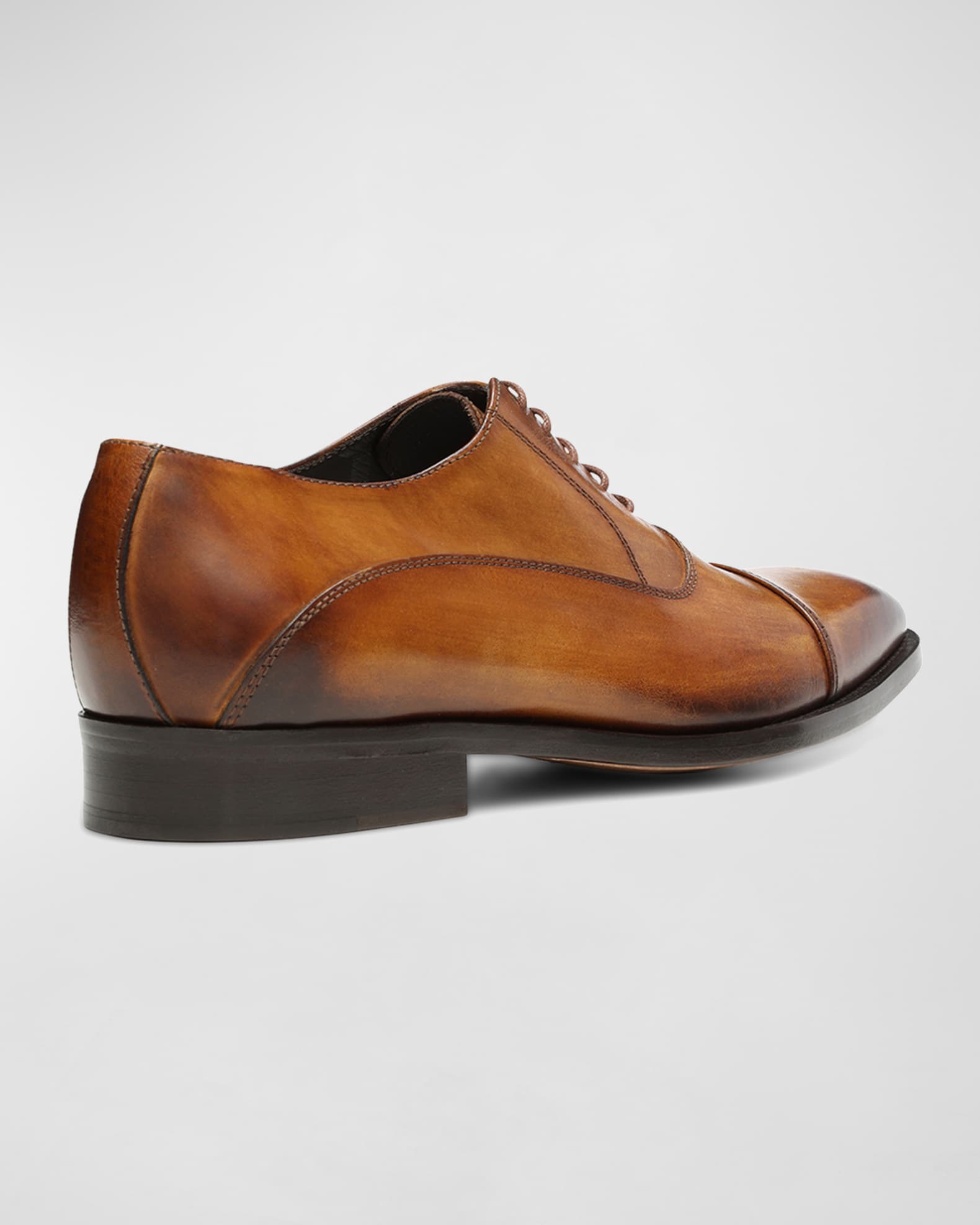 Donald J Pliner Men's Stefen-43 Burnished Leather Oxfords | Neiman Marcus