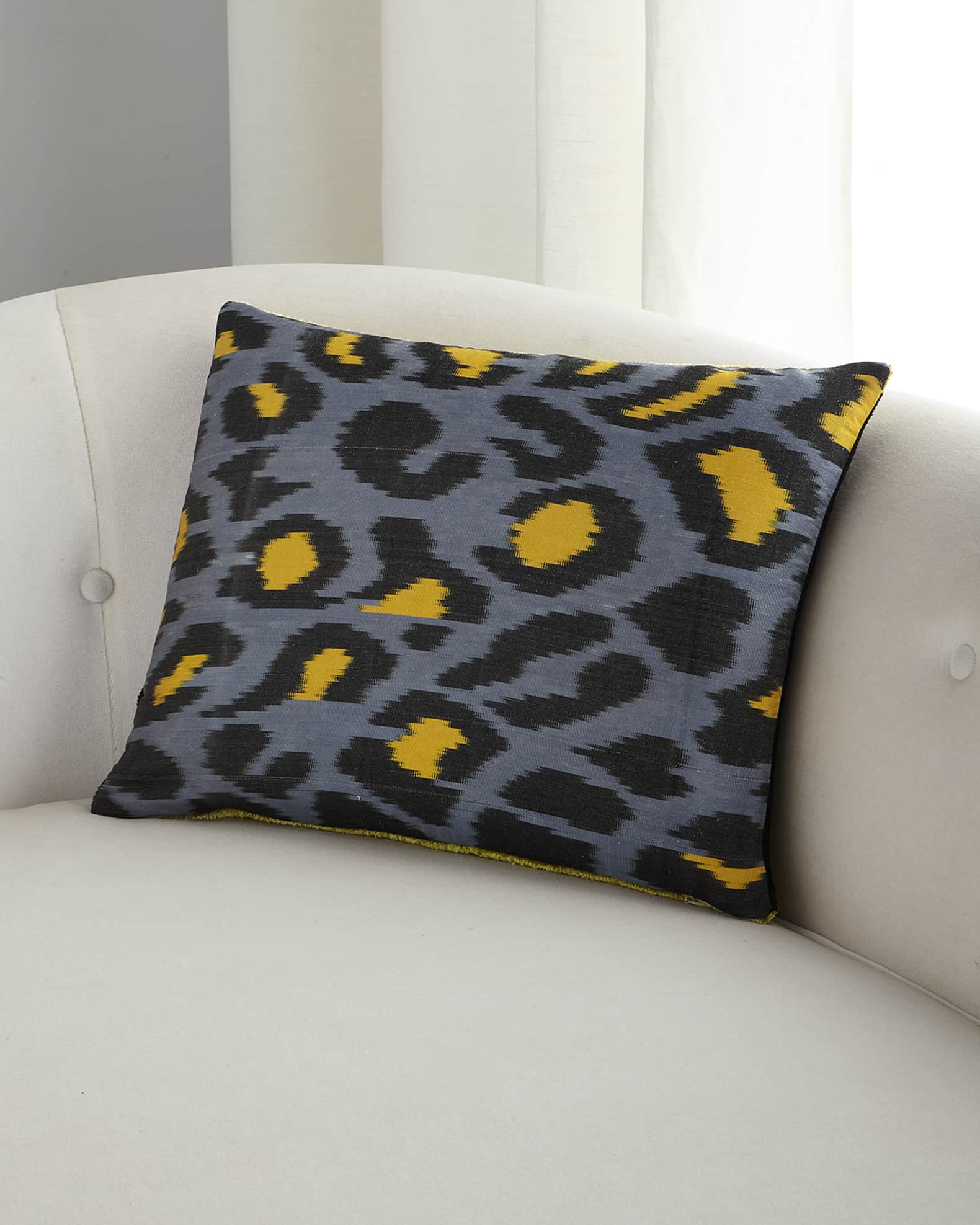 Les Ottomans DoubleSided Silk Velvet Cushion Neiman Marcus