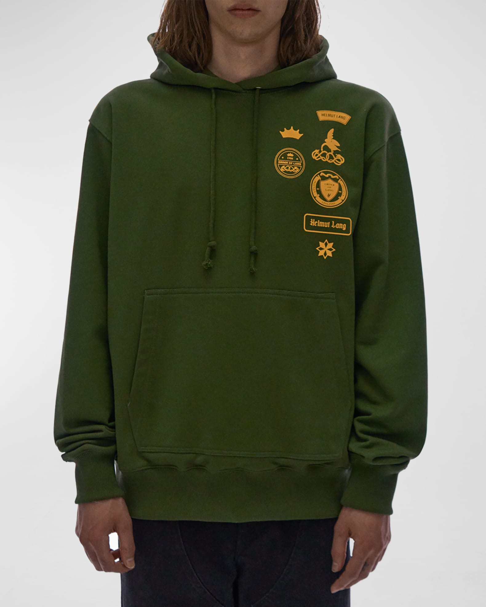 Helmut lang top hoodie green