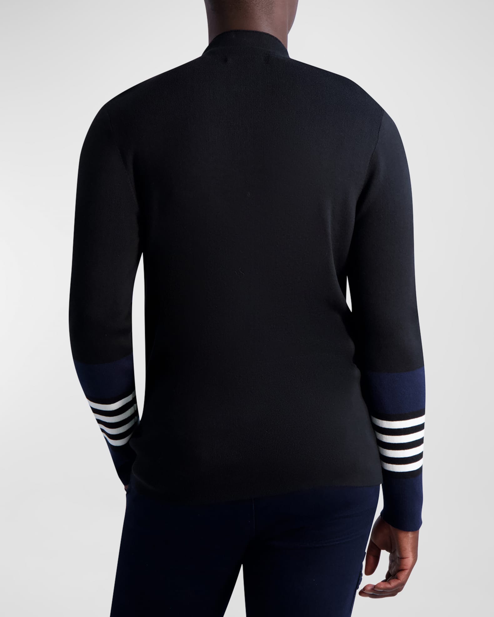 Karl Lagerfeld Paris Men's Colorblock MockNeck Zip Sweater Neiman Marcus