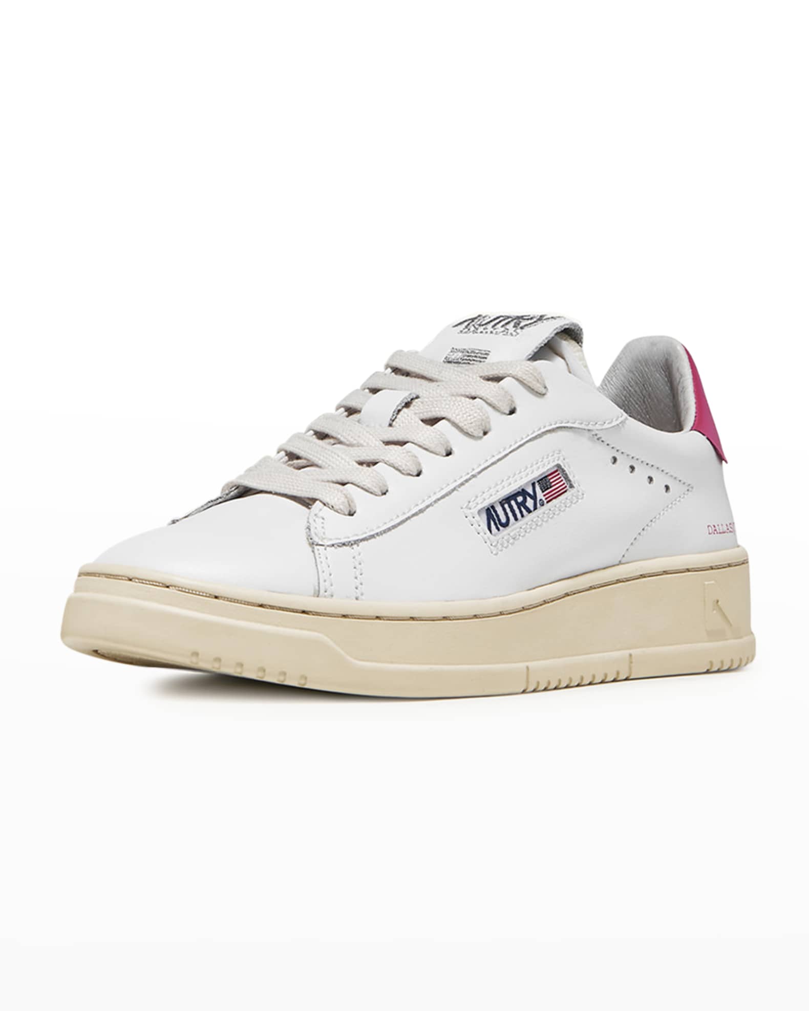 AUTRY Dallas Low-Top Bicolor Leather Sneakers | Neiman Marcus