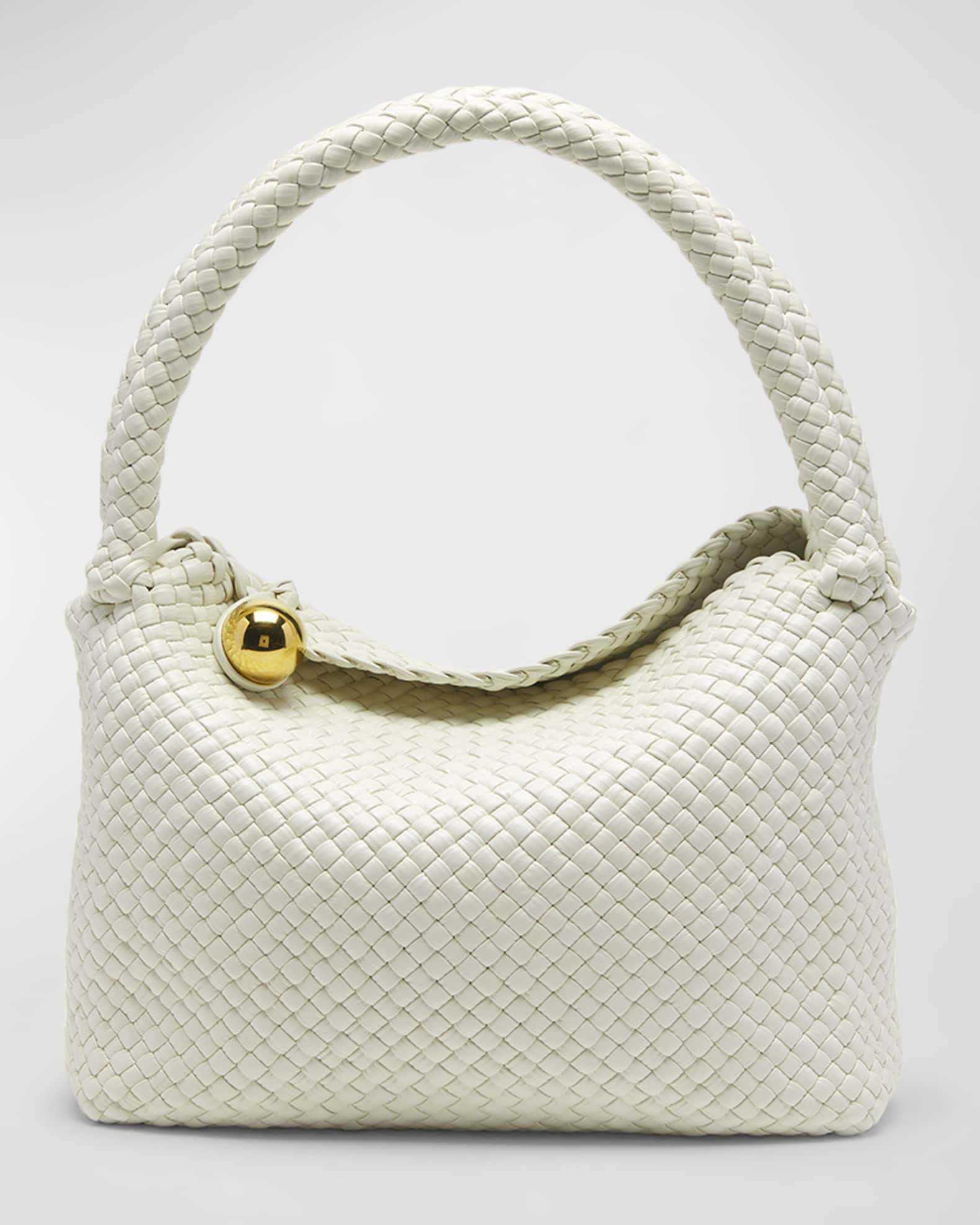 Bottega Veneta Small Intrecciato Leather Crossbody Bag Lemon