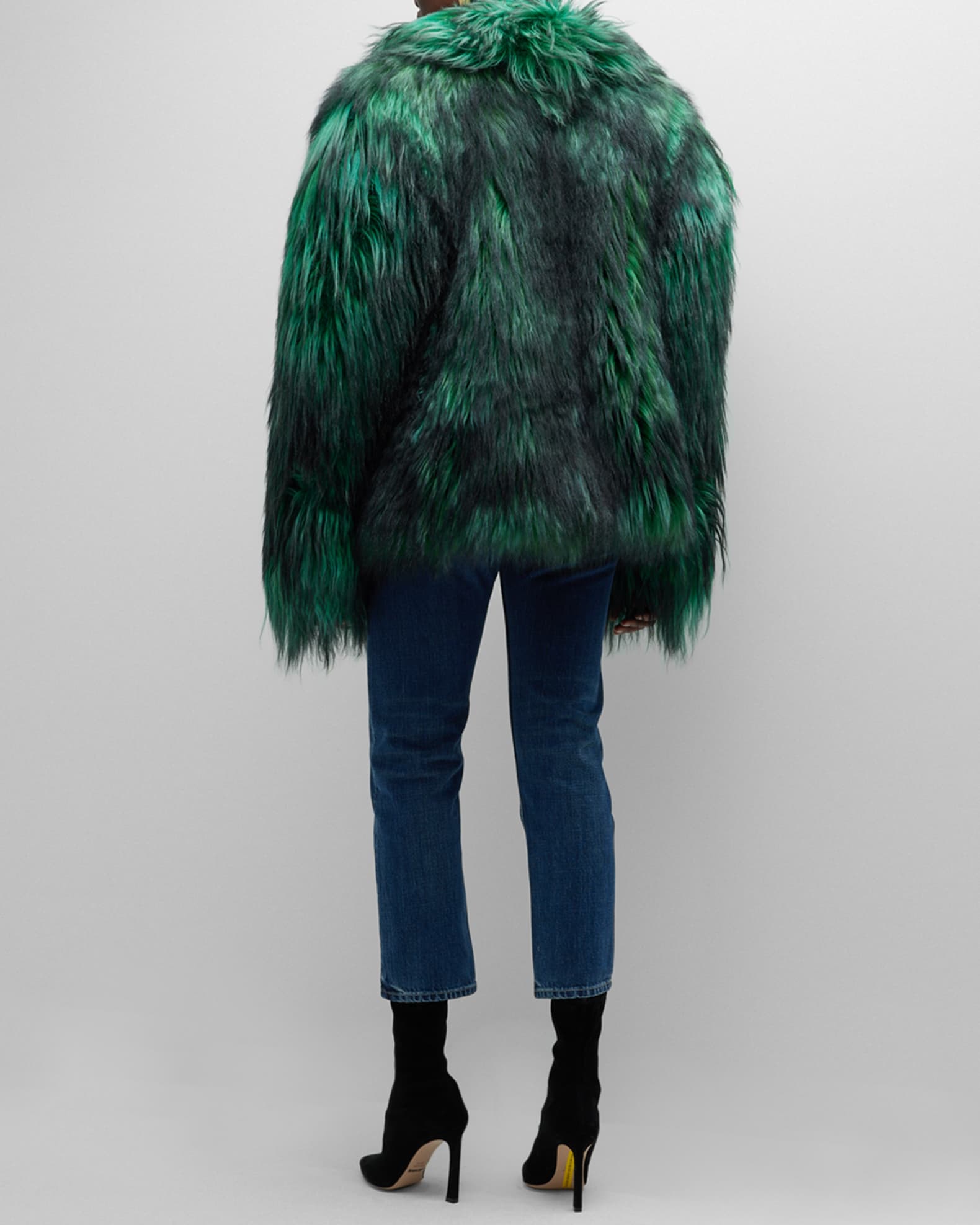 Gorski LongHair Goat Fur Jacket Neiman Marcus