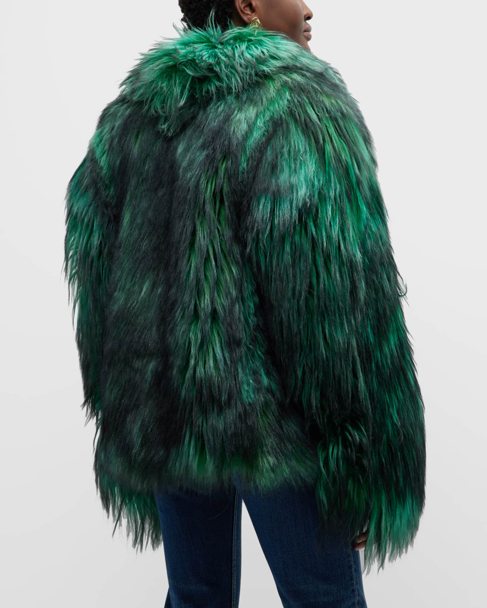Gorski LongHair Goat Fur Jacket Neiman Marcus