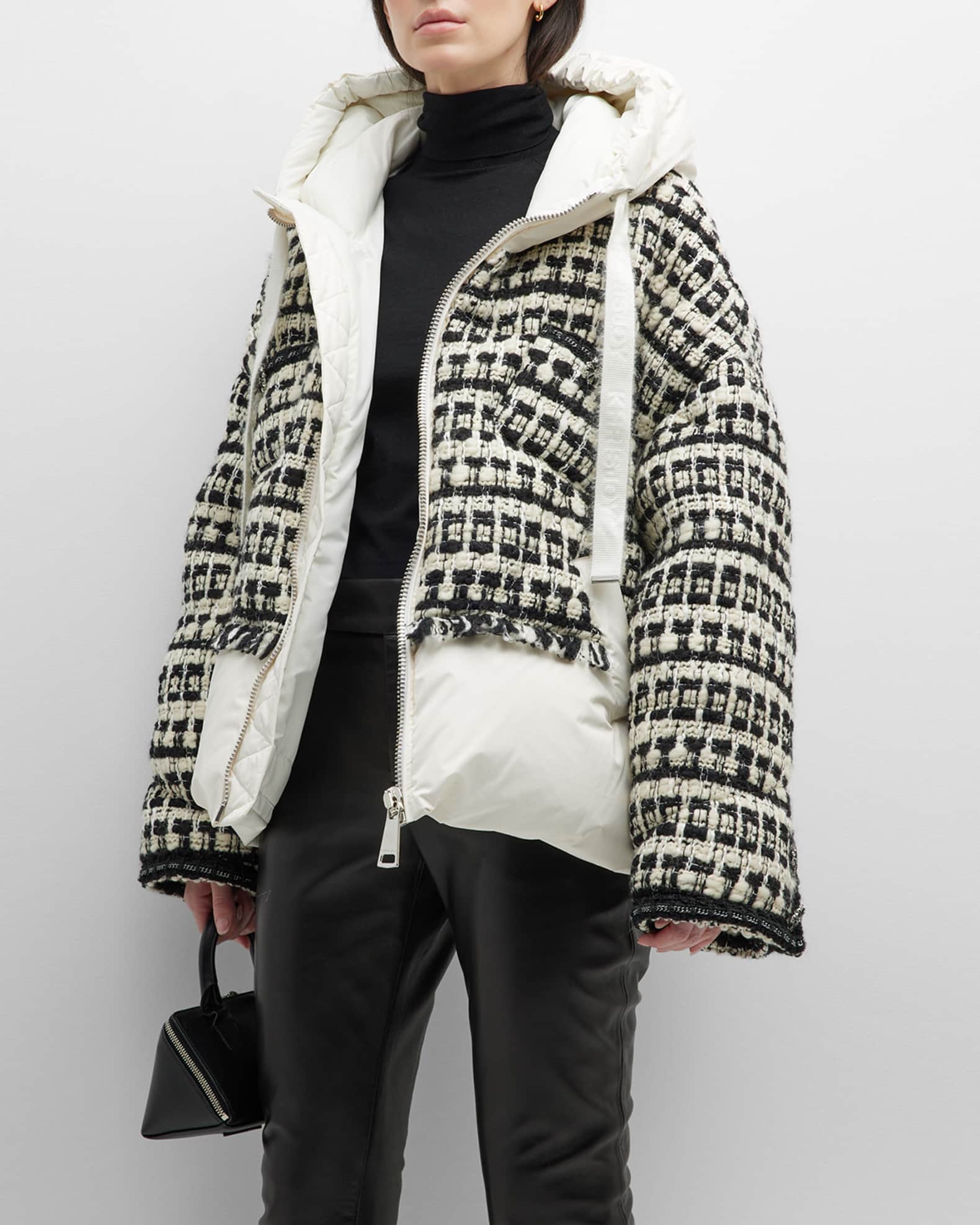 louren summer tweed puffsleeve blouson Louren＊tweed puffsleeve