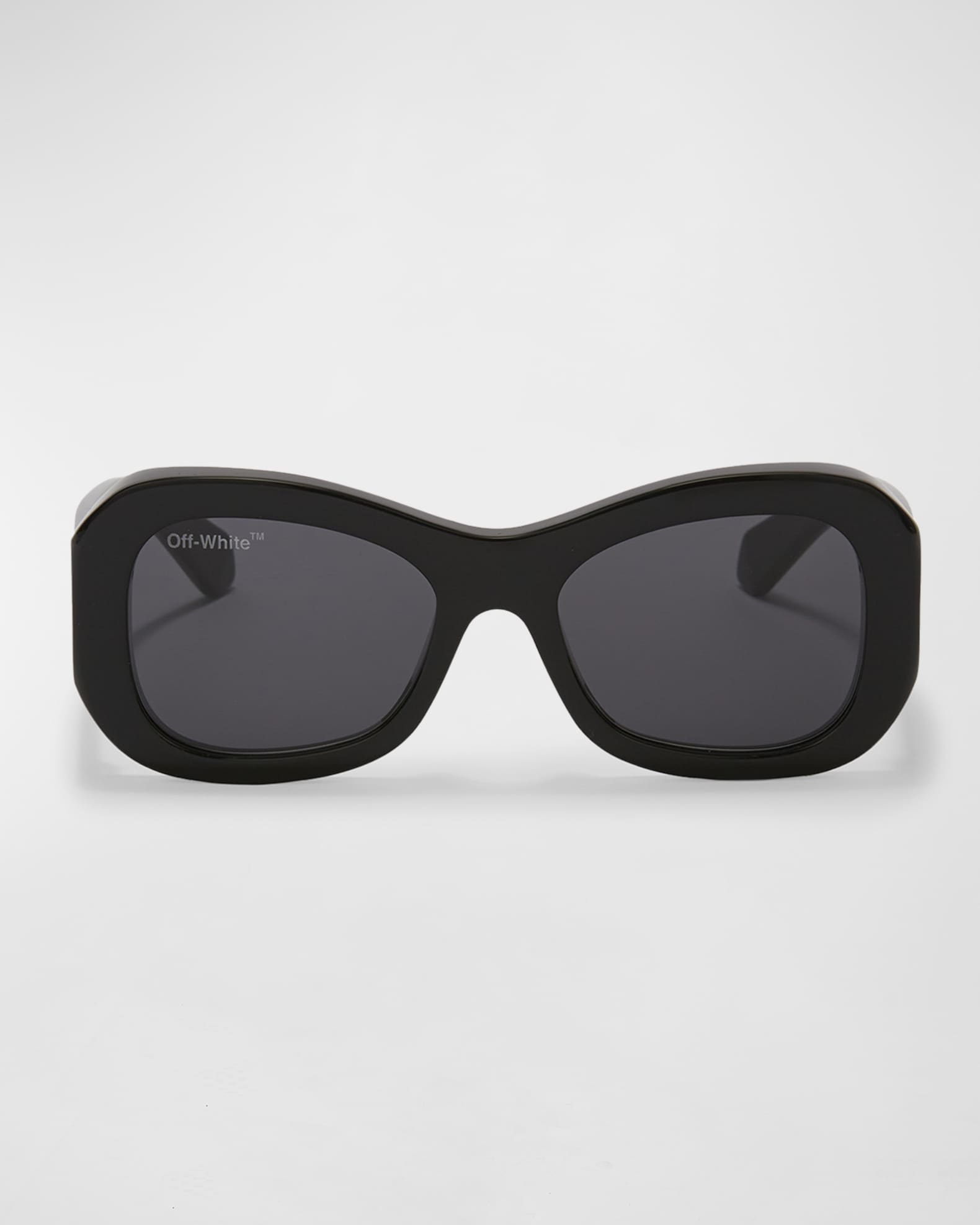 Off-White Pablo Logo Round Acetate Sunglasses, Black / Dark Grey, Women's, Sunglasses Round Sunglasses