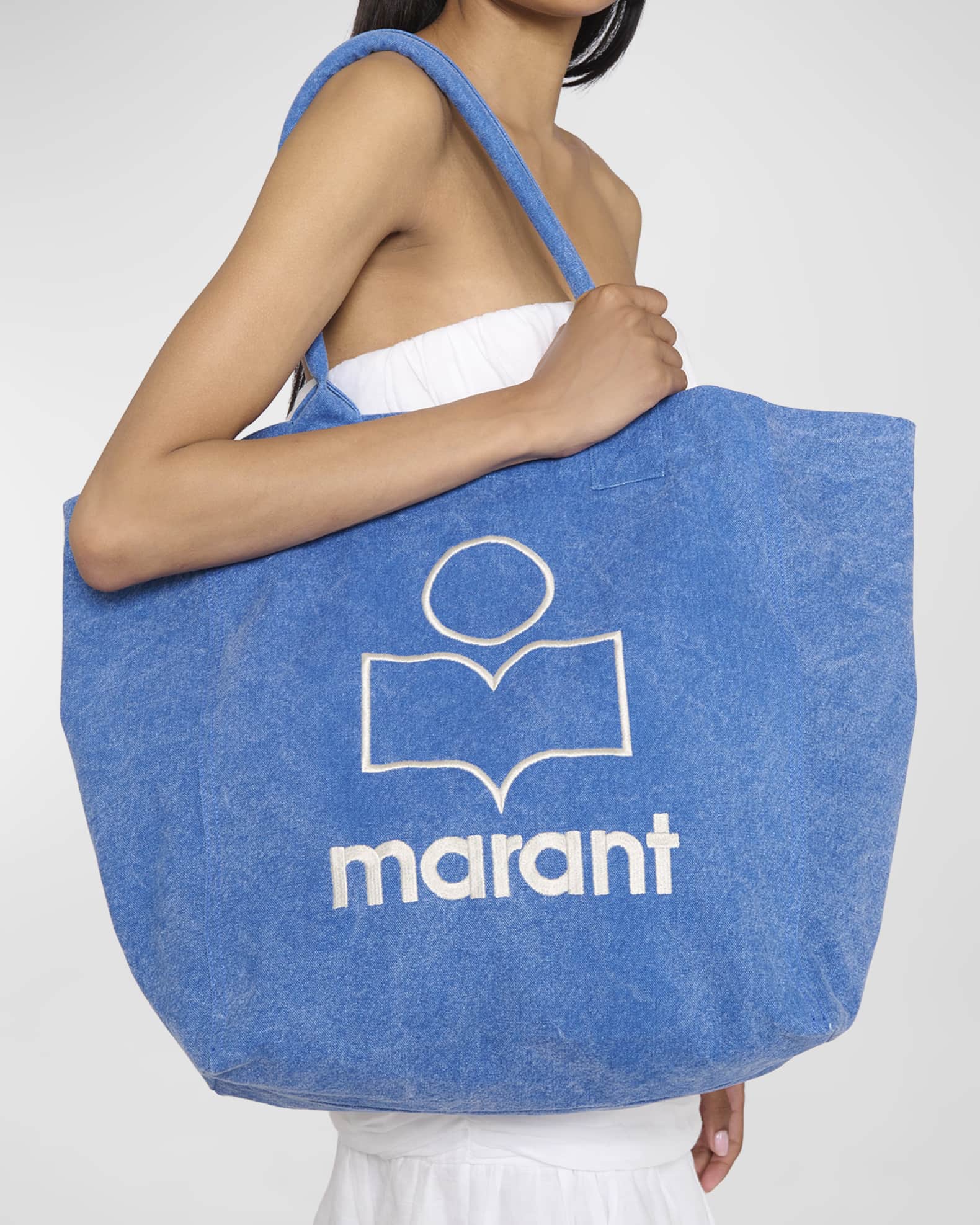 Isabel Marant Yenky Washed Canvas Tote Bag Neiman Marcus