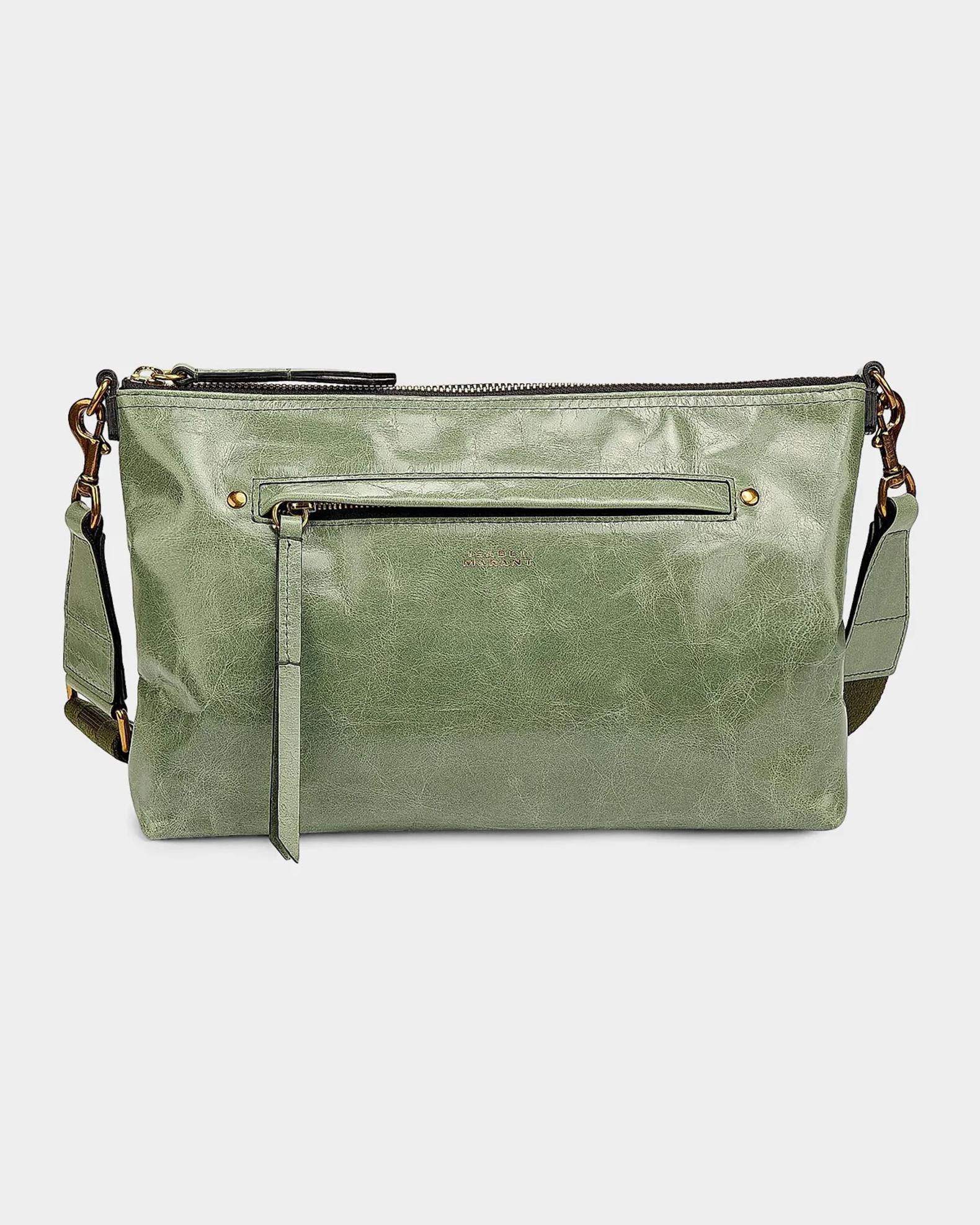 Isabel Marant Nessah Zip Leather Shoulder Bag | Neiman Marcus