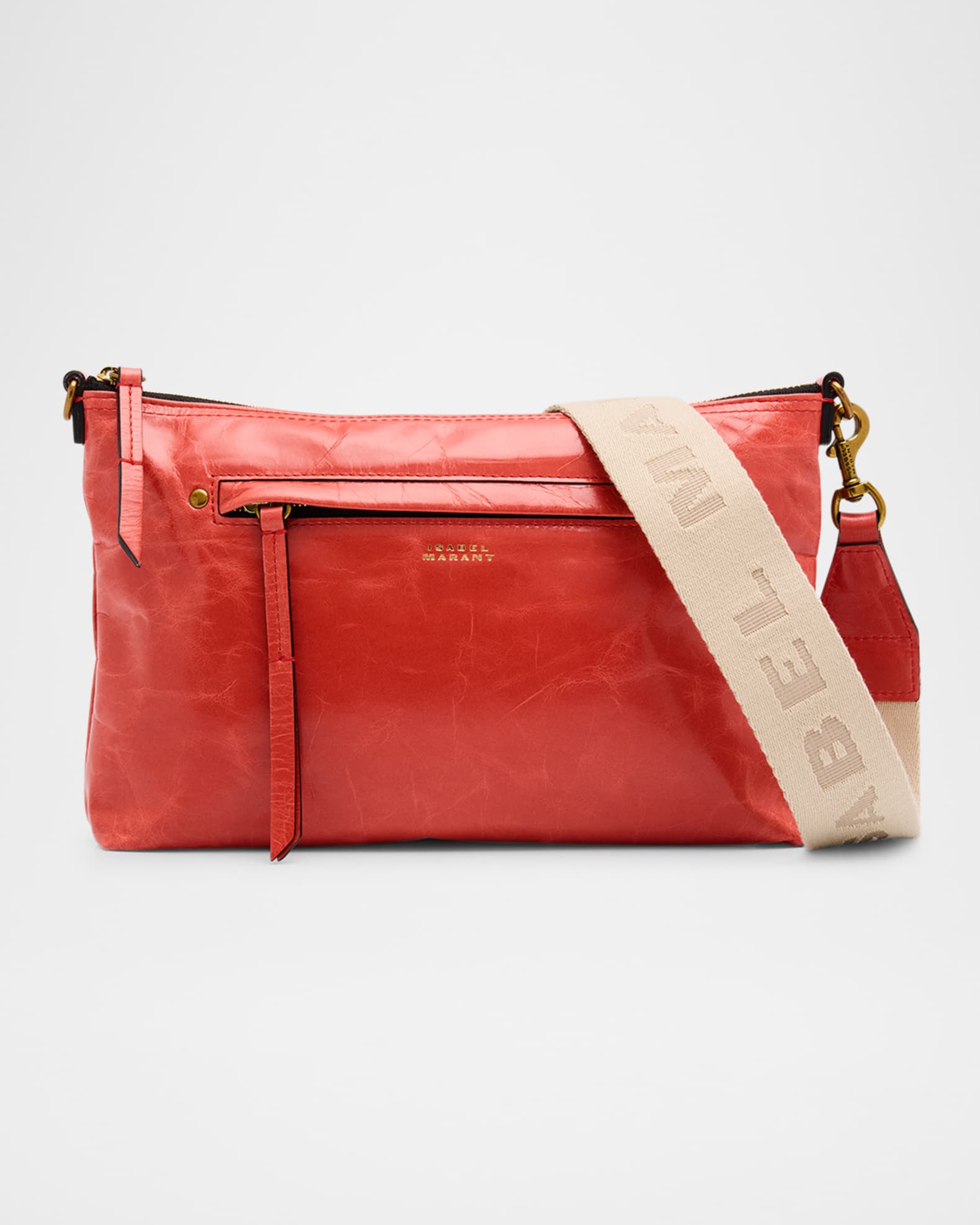 Nessah Zip Leather Shoulder Bag 0