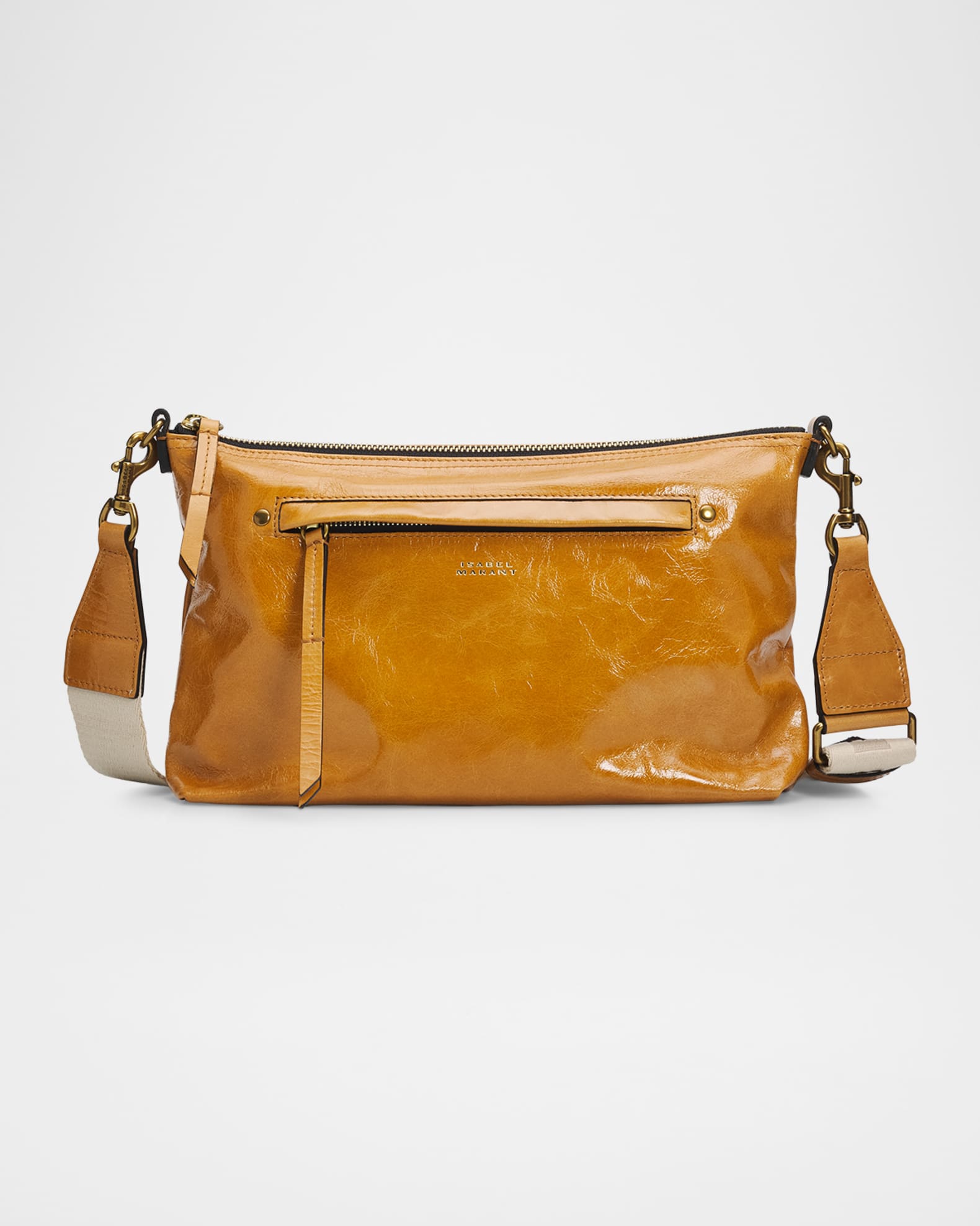 Nessah Zip Leather Shoulder Bag | Neiman Marcus
