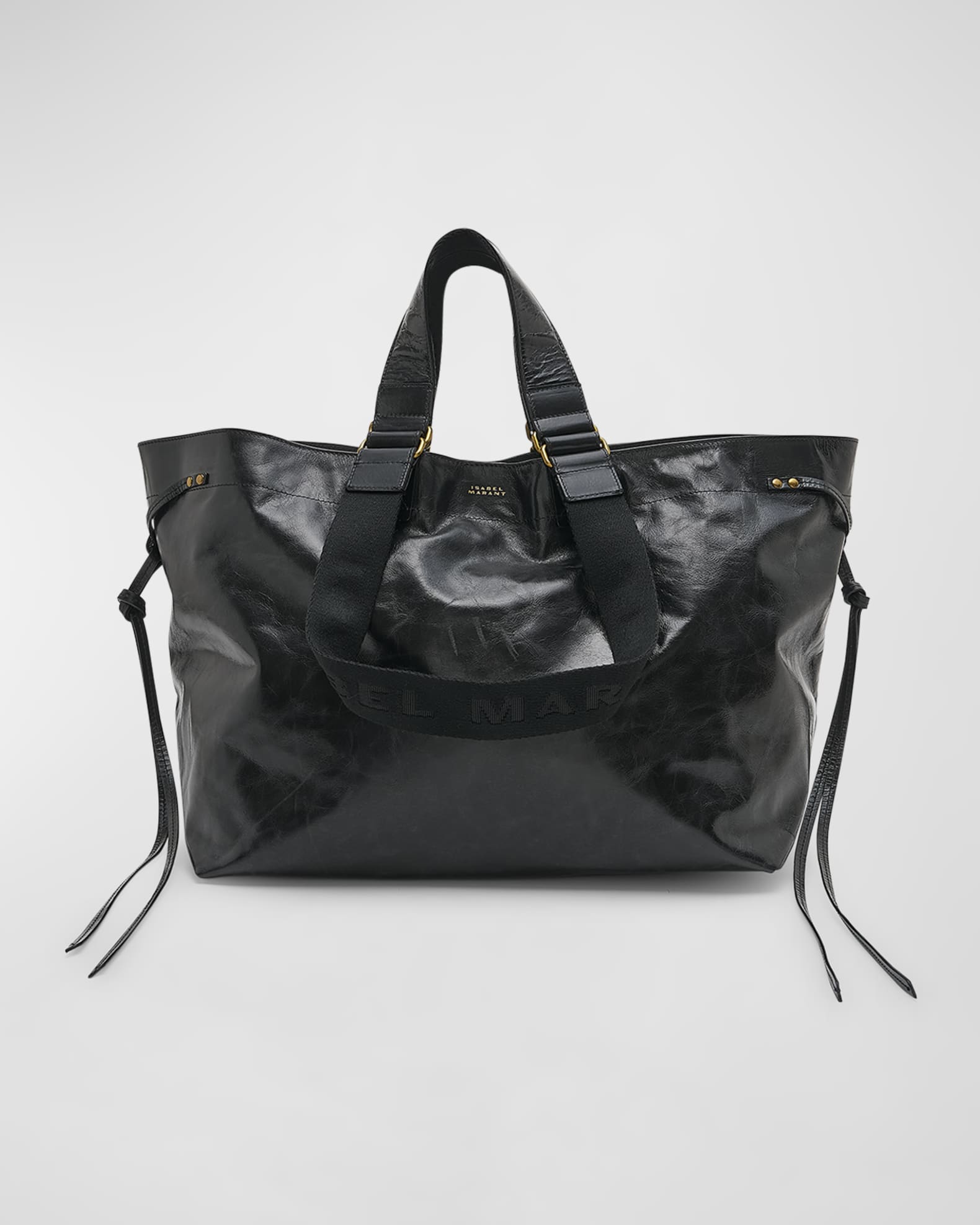 Isabel Marant Wardy Double-Handle Leather Tote Bag | Neiman Marcus