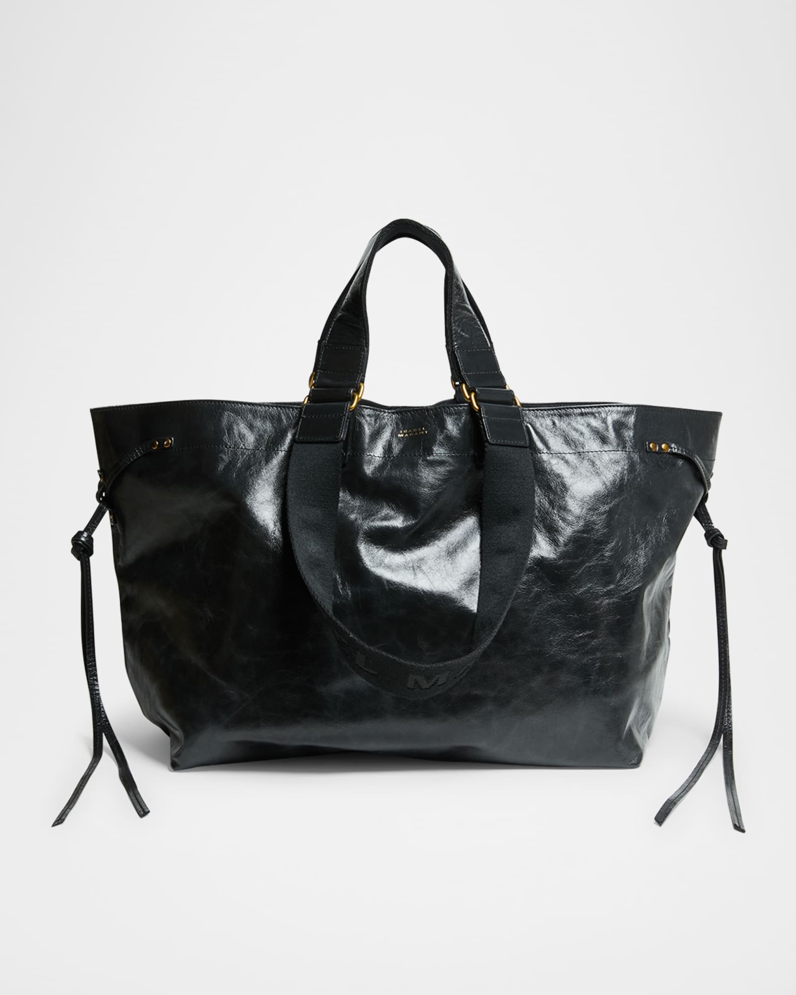 Isabel Marant Wardy Double-Handle Leather Tote Bag | Neiman Marcus