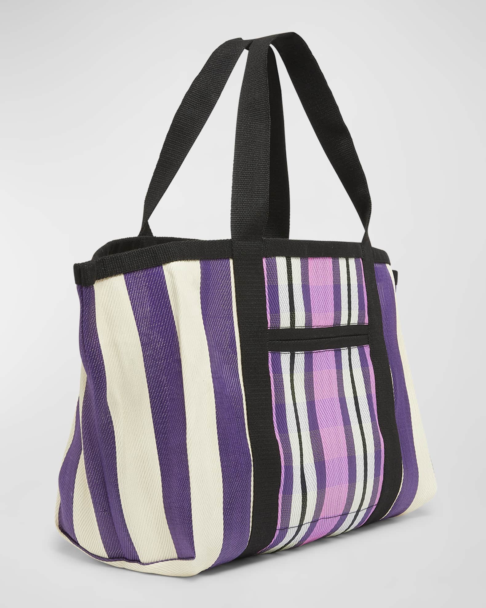 Darwen Black/White Nylon Tote