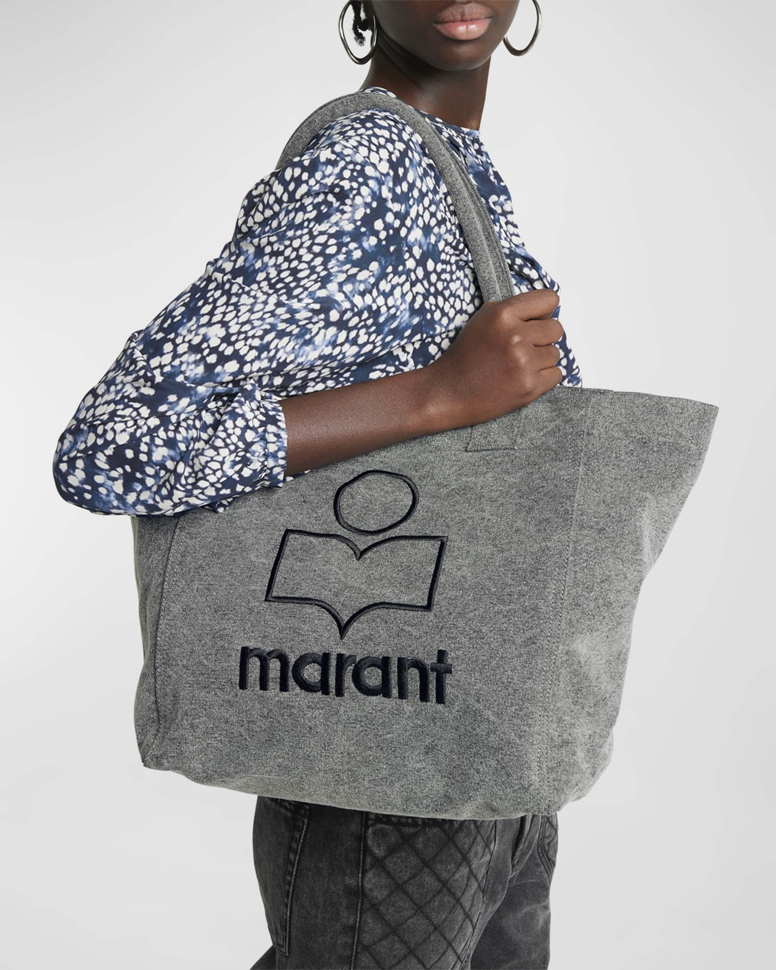 Isabel Marant Yenky Small Washed Canvas Tote Bag Neiman Marcus