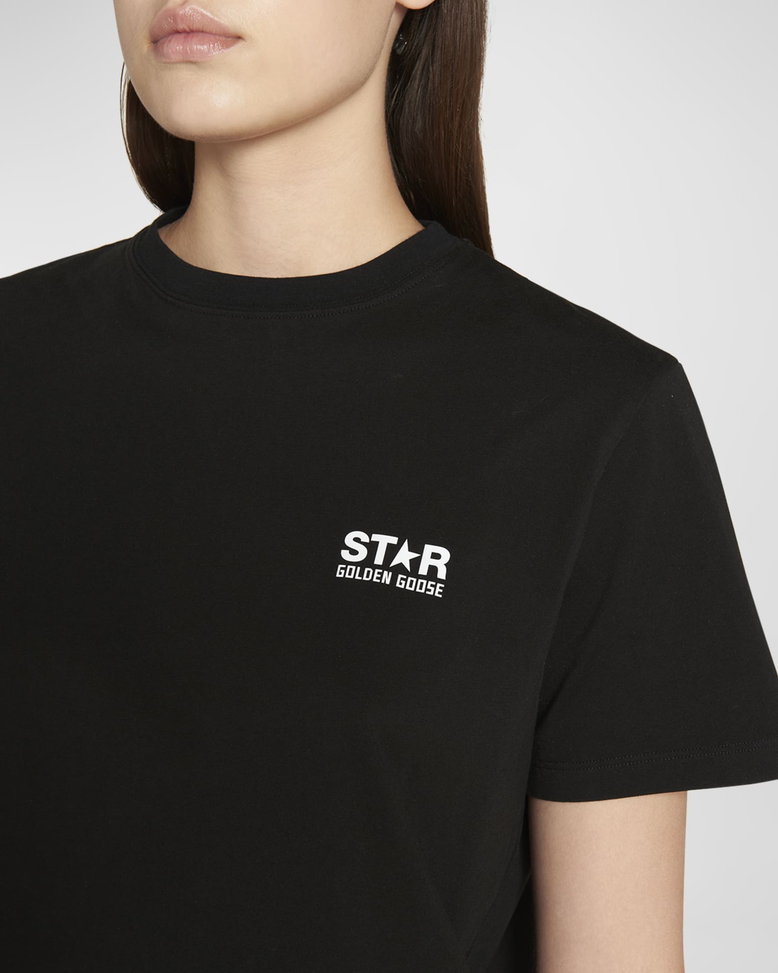Golden Goose Crewneck Star Logo T-Shirt | Neiman Marcus