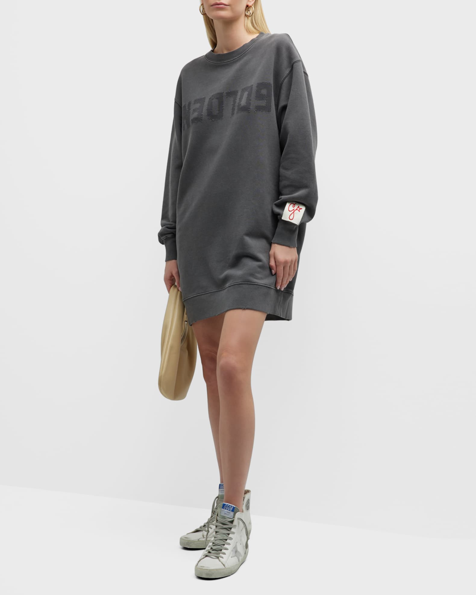 Golden Goose Golden Logo Mini Sweatshirt Dress Neiman Marcus