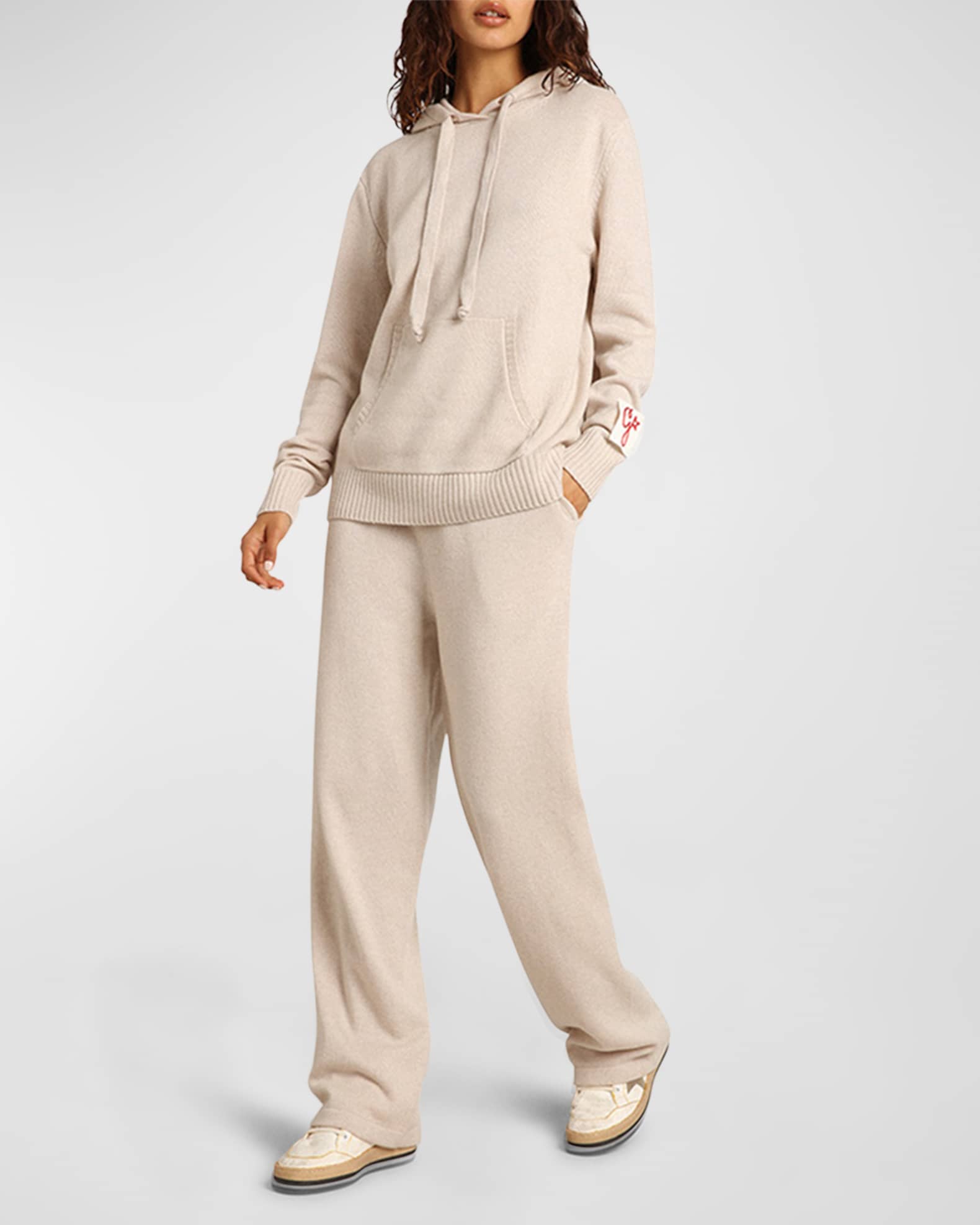 Cashmere wide leg joggers 2025