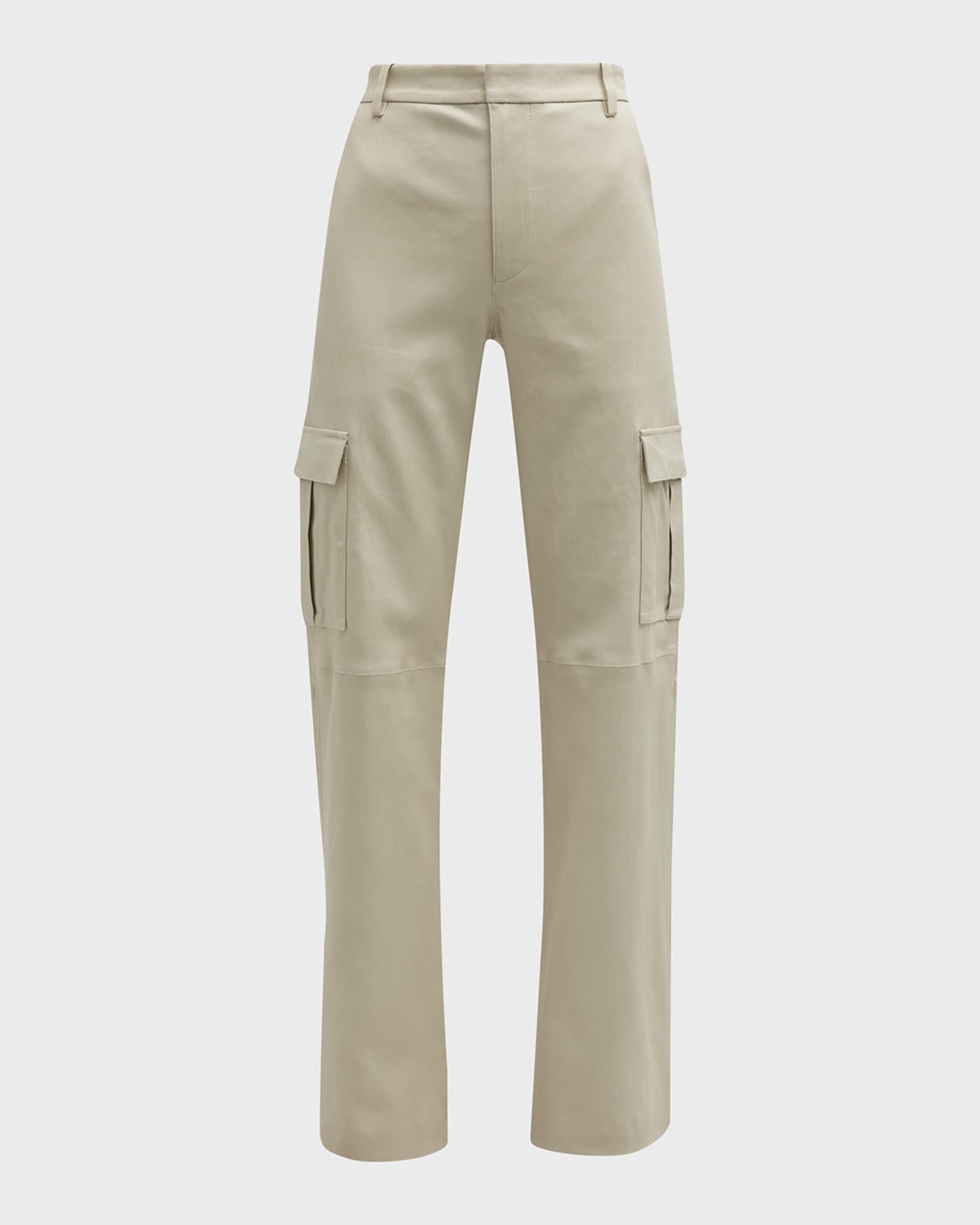 SPRWMN Leather Baggy LowRise Cargo Pants Neiman Marcus