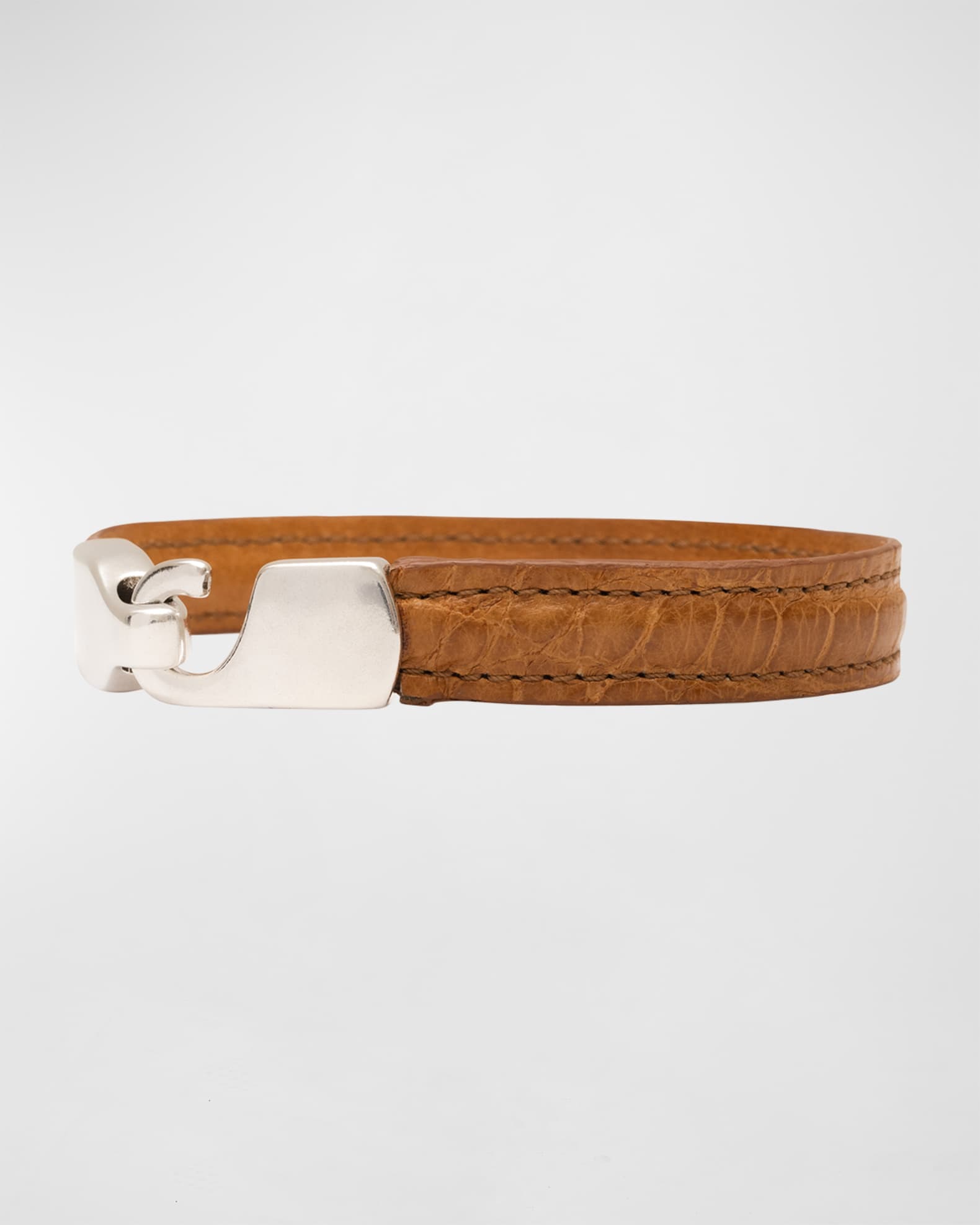Alligator leather bracelet hotsell