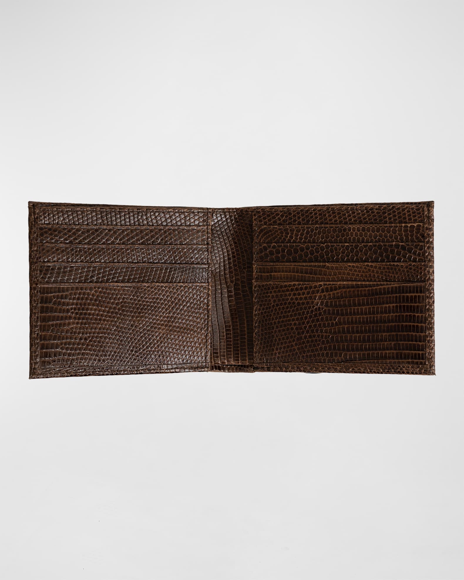 Men's Lizard Leather Bifold Wallet 1