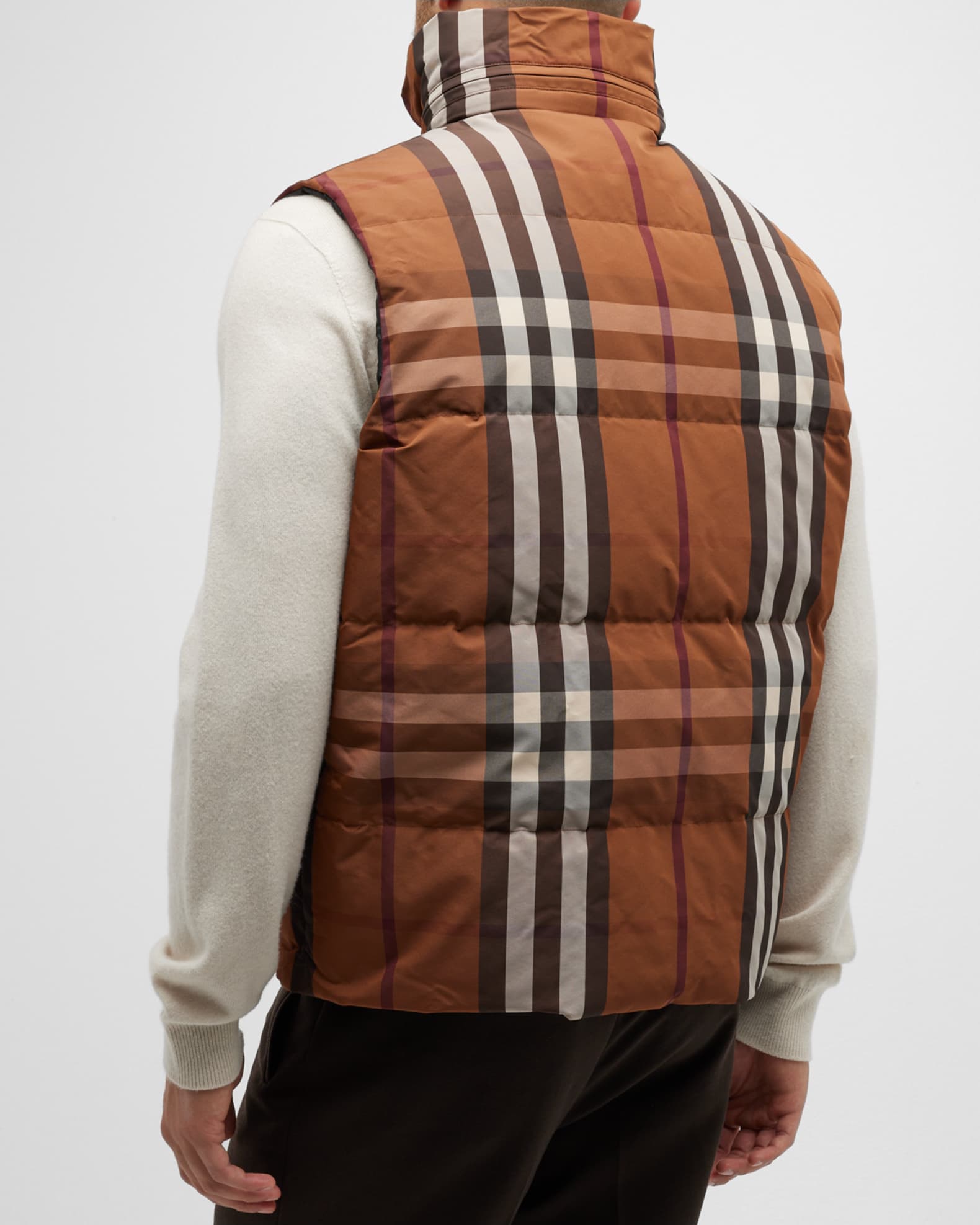 Burberry Men's Dowling Reversible Down Vest | Neiman Marcus