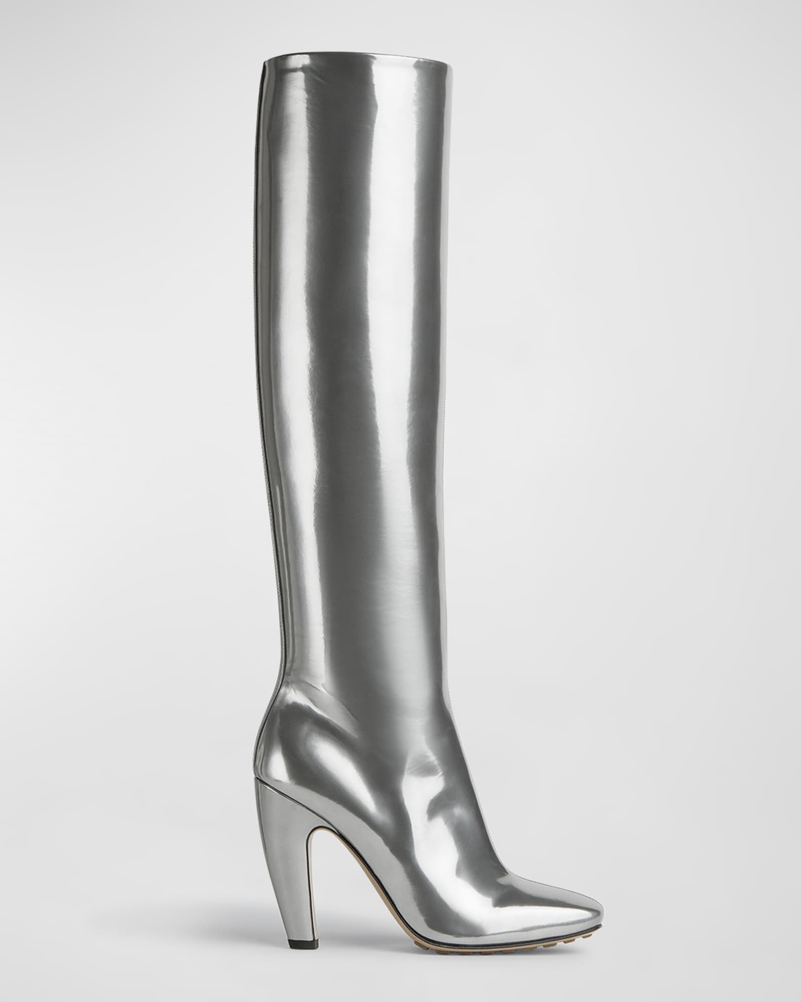 Bottega Veneta Intrecciato Woven Lambskin Knee Boots - Bergdorf