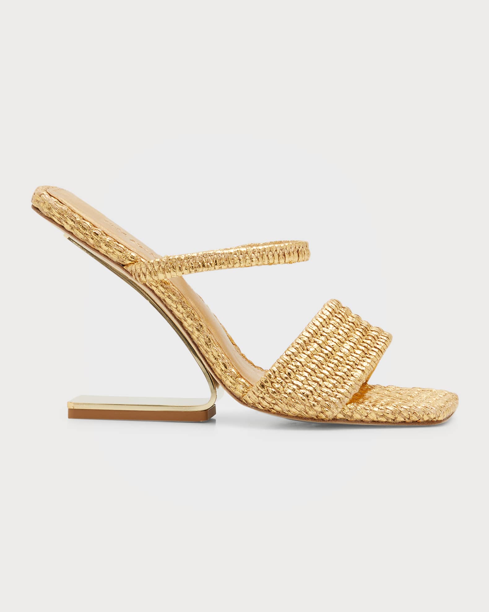 Comfortable gold sandals from Cult Gaia