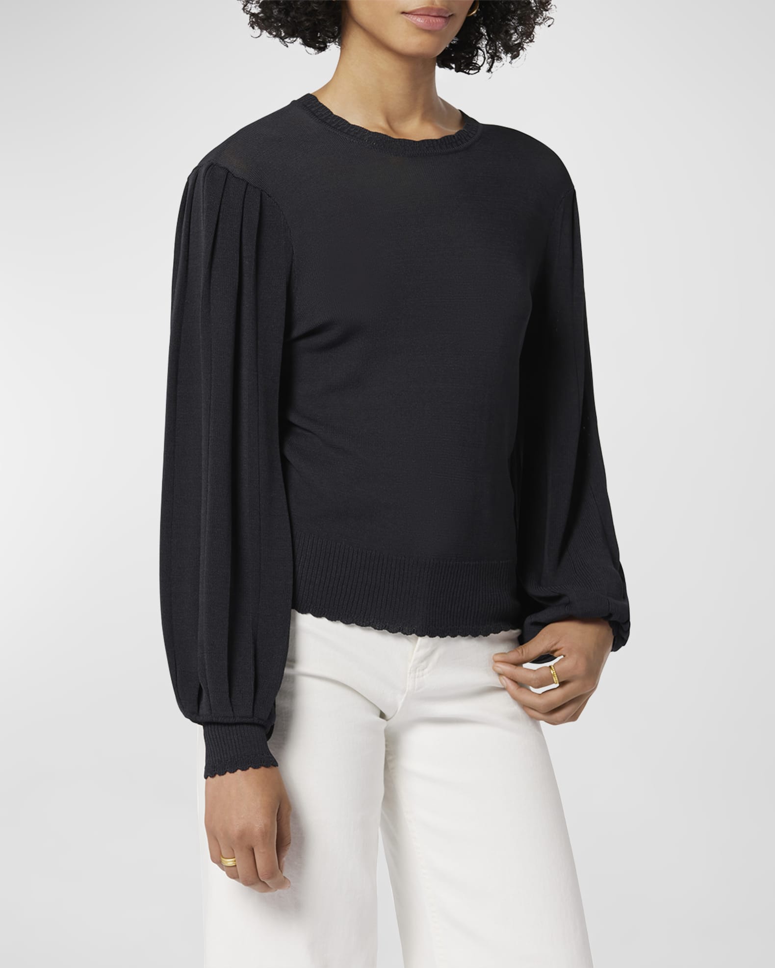 Joie Adala Balloon-Sleeve Sweater | Neiman Marcus