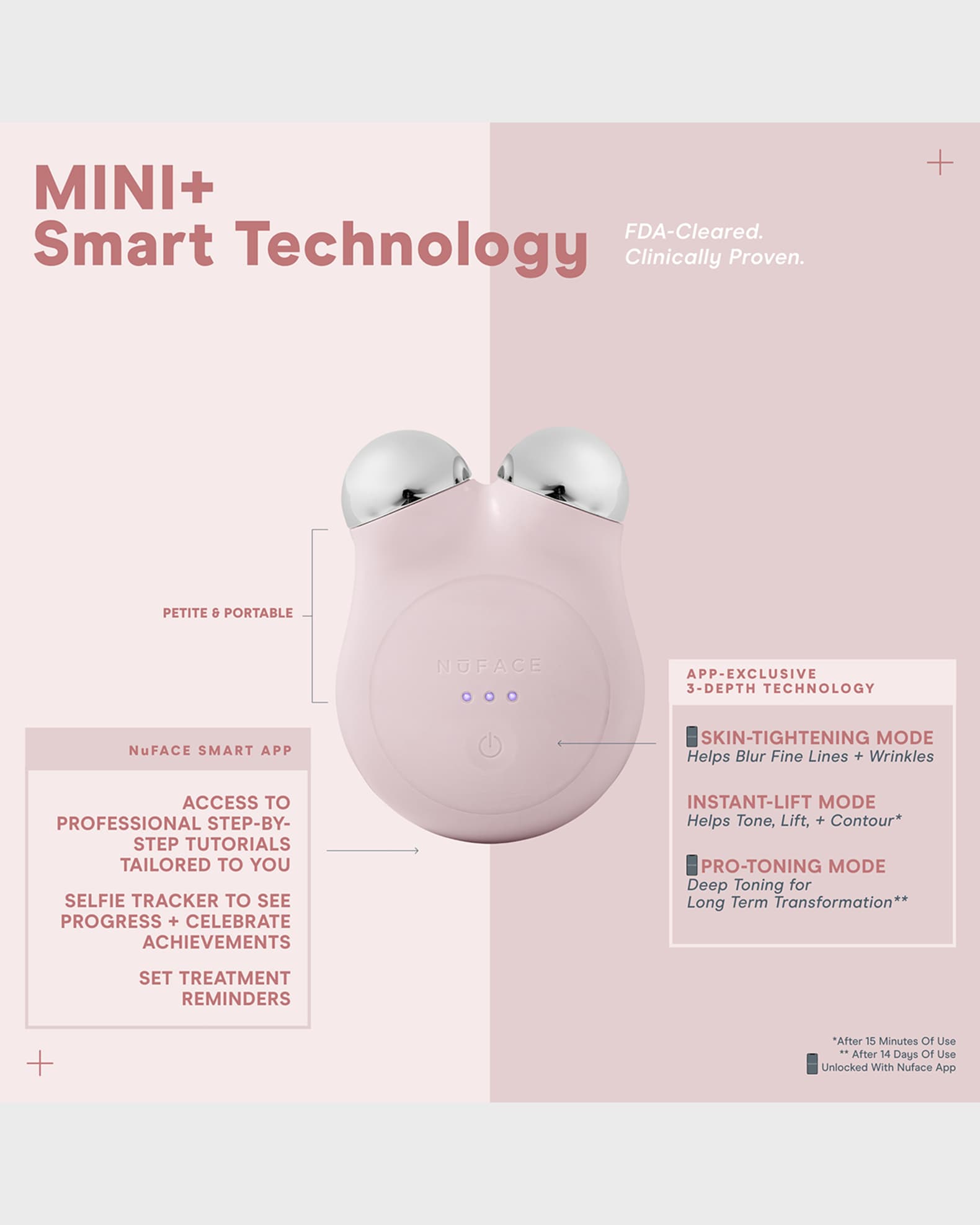 NuFace Mini+ Smart Petite Facial Toning Device Kit | Neiman