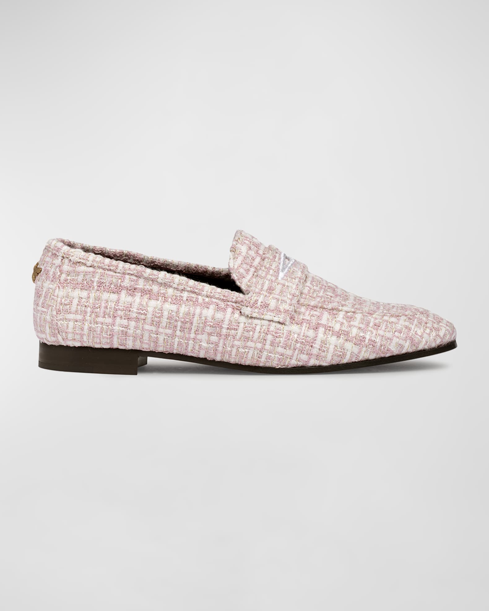 tweed loafers womens
