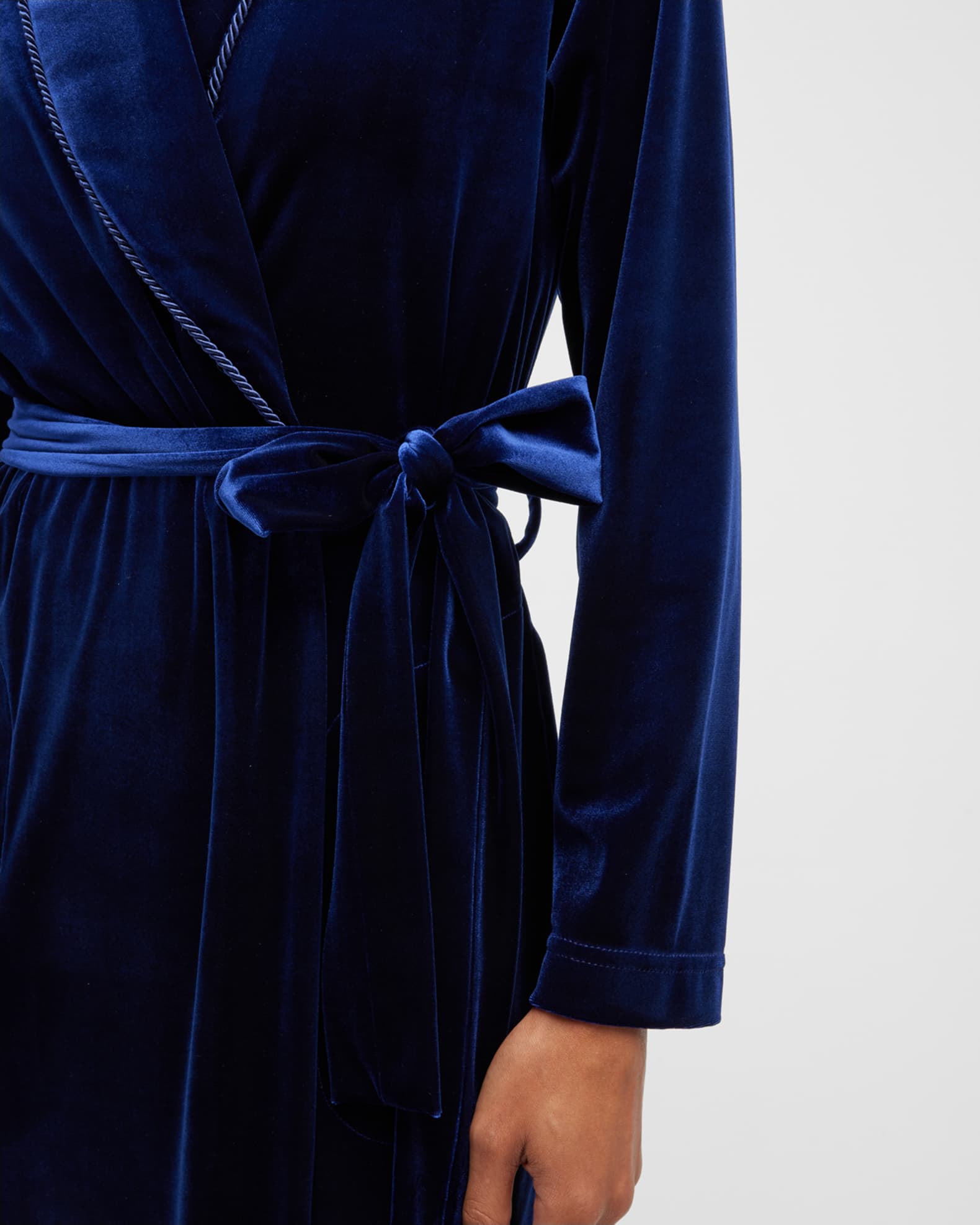 Diamond Tea Gown ShawlCollar Velvet Wrap Robe Neiman Marcus