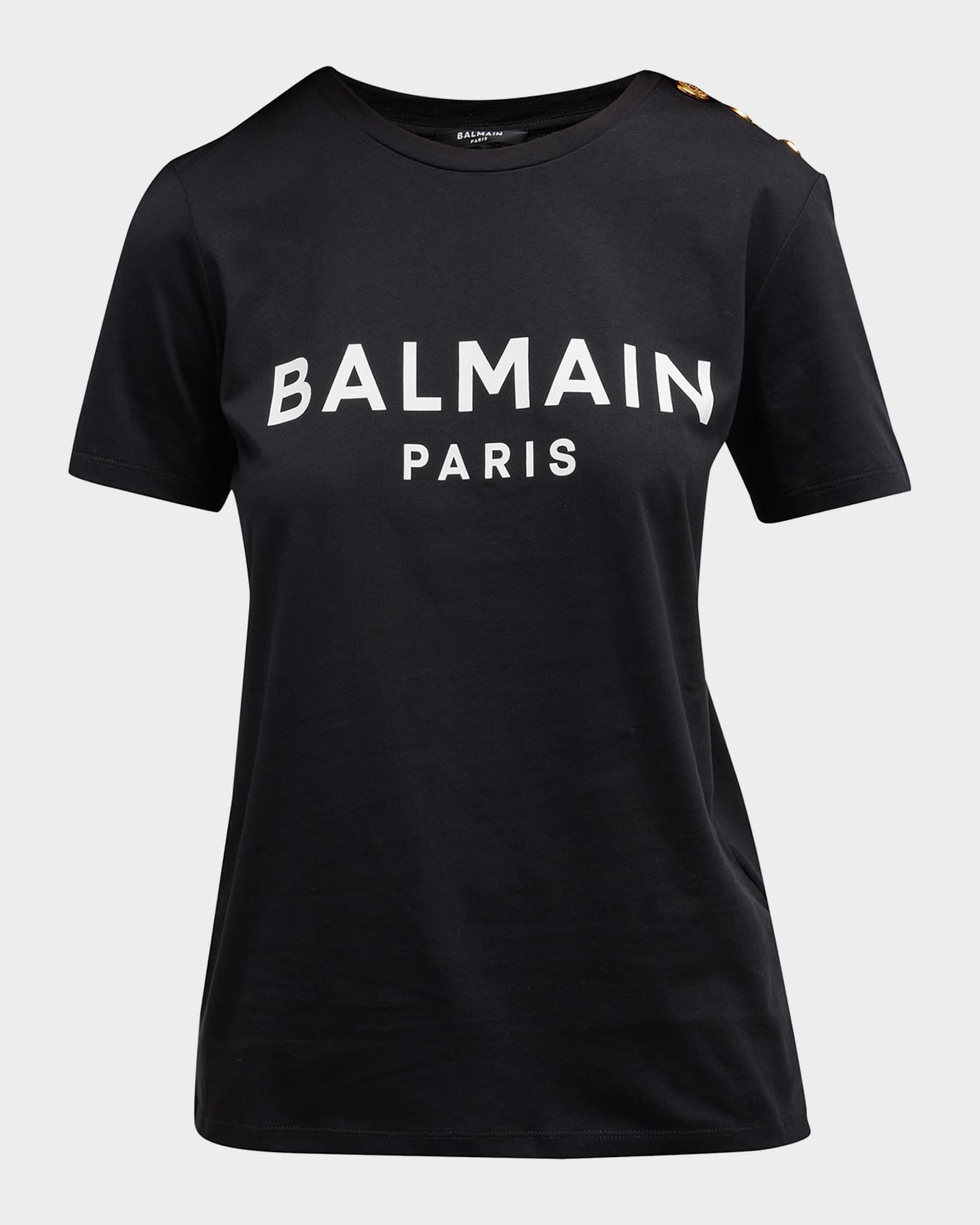 3-Button Flocked Logo T-Shirt 0