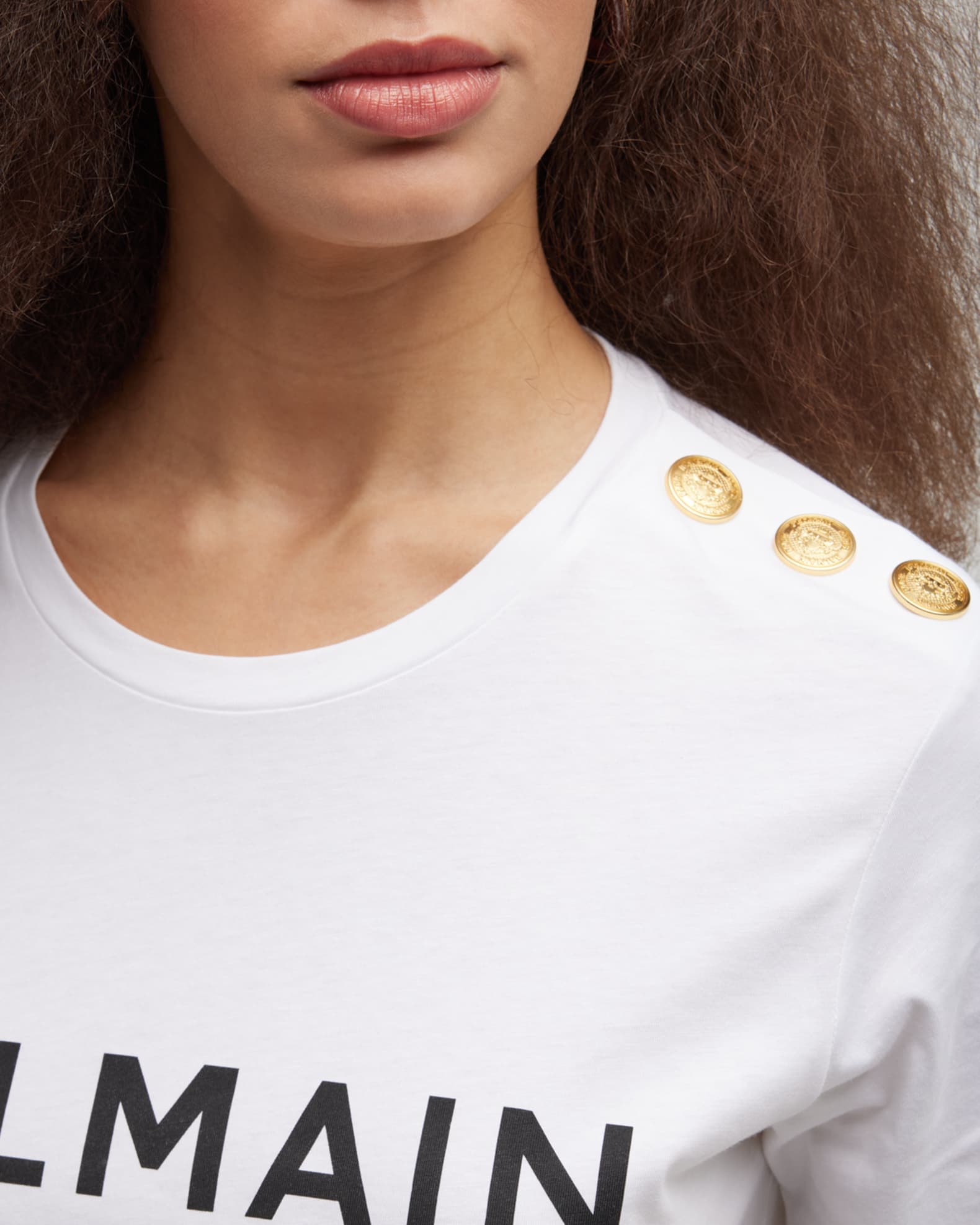公式の  Balmain 3-Button Marcus Neiman | T-Shirt Logo Flocked トップス