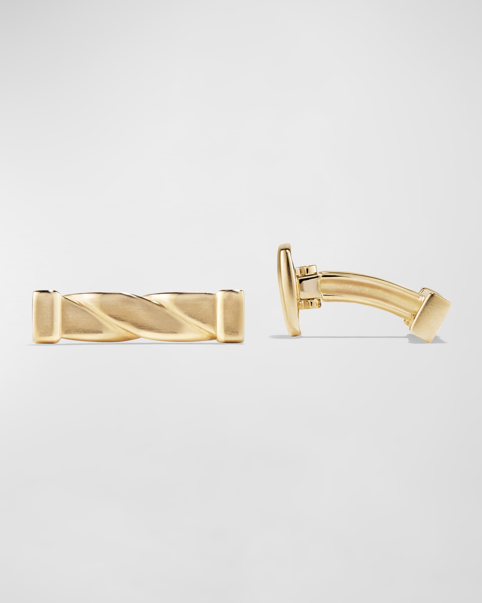 David Yurman Men's Cable Classics Cufflinks in 18K Gold, 22mm Neiman Marcus