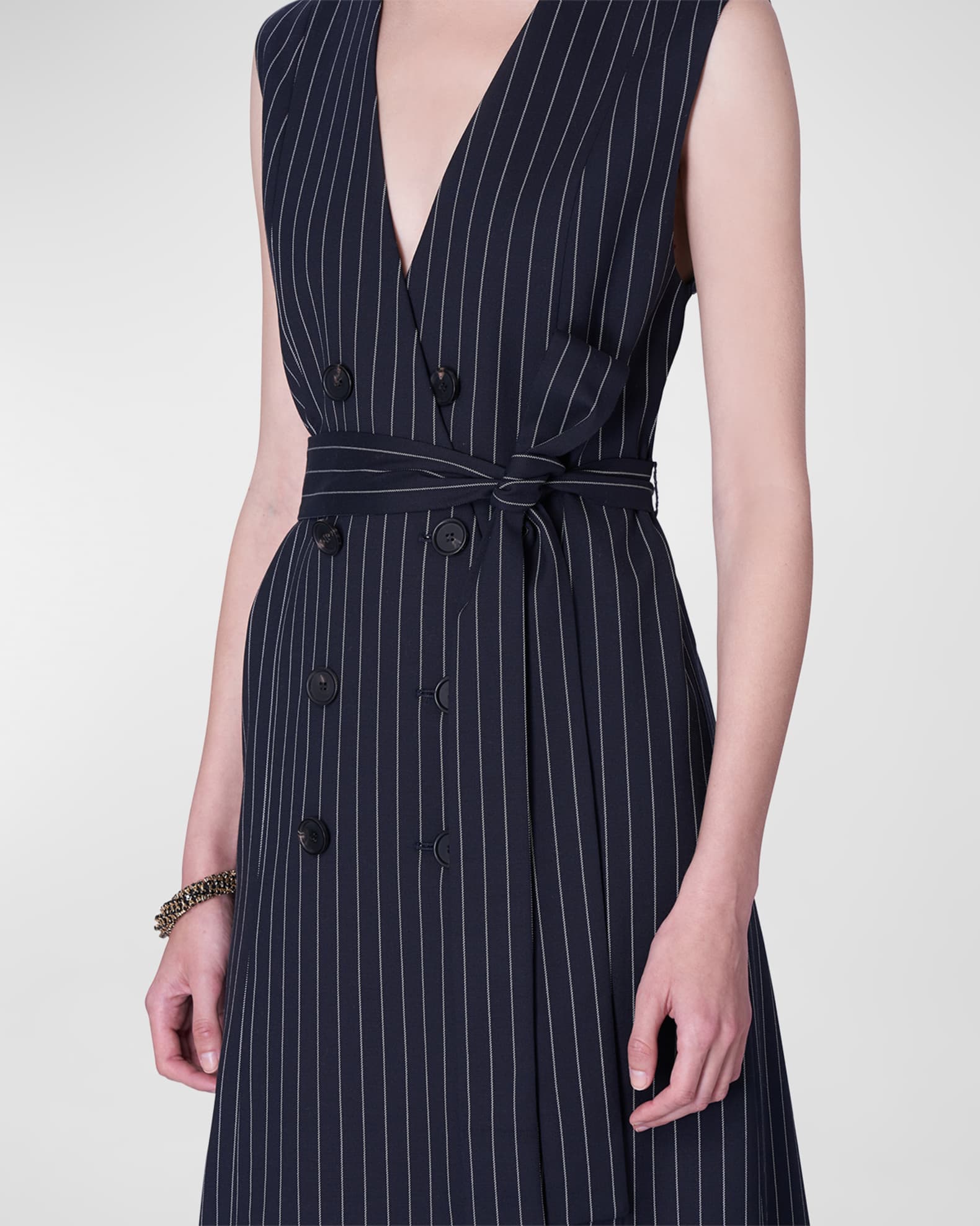 Sleeveless trench dress