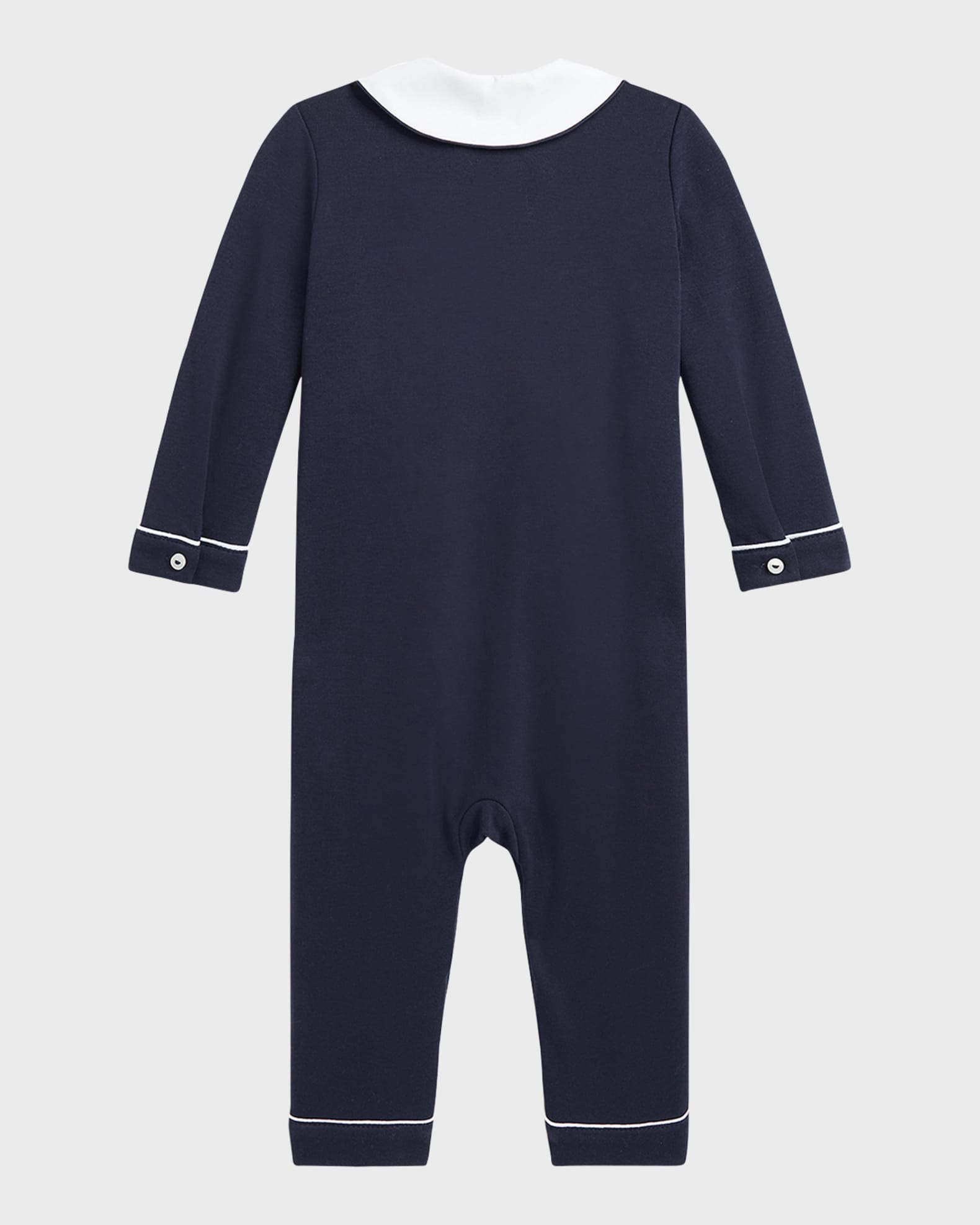 Boy's Double Breasted Embroidered Coverall, Size 3M-24M 1