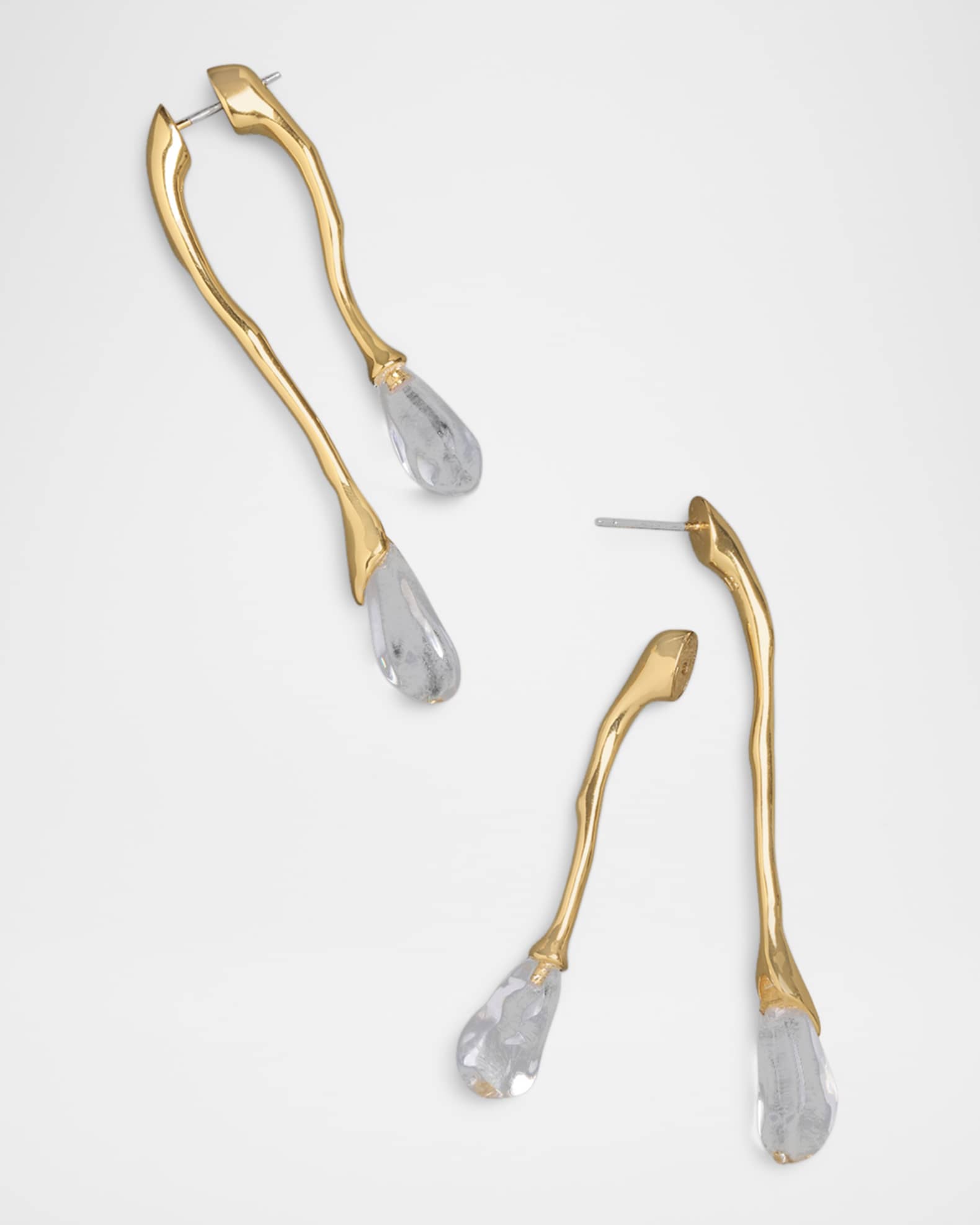 Alexis Bittar Lucite Front-Back Double Drop Earrings | Neiman Marcus