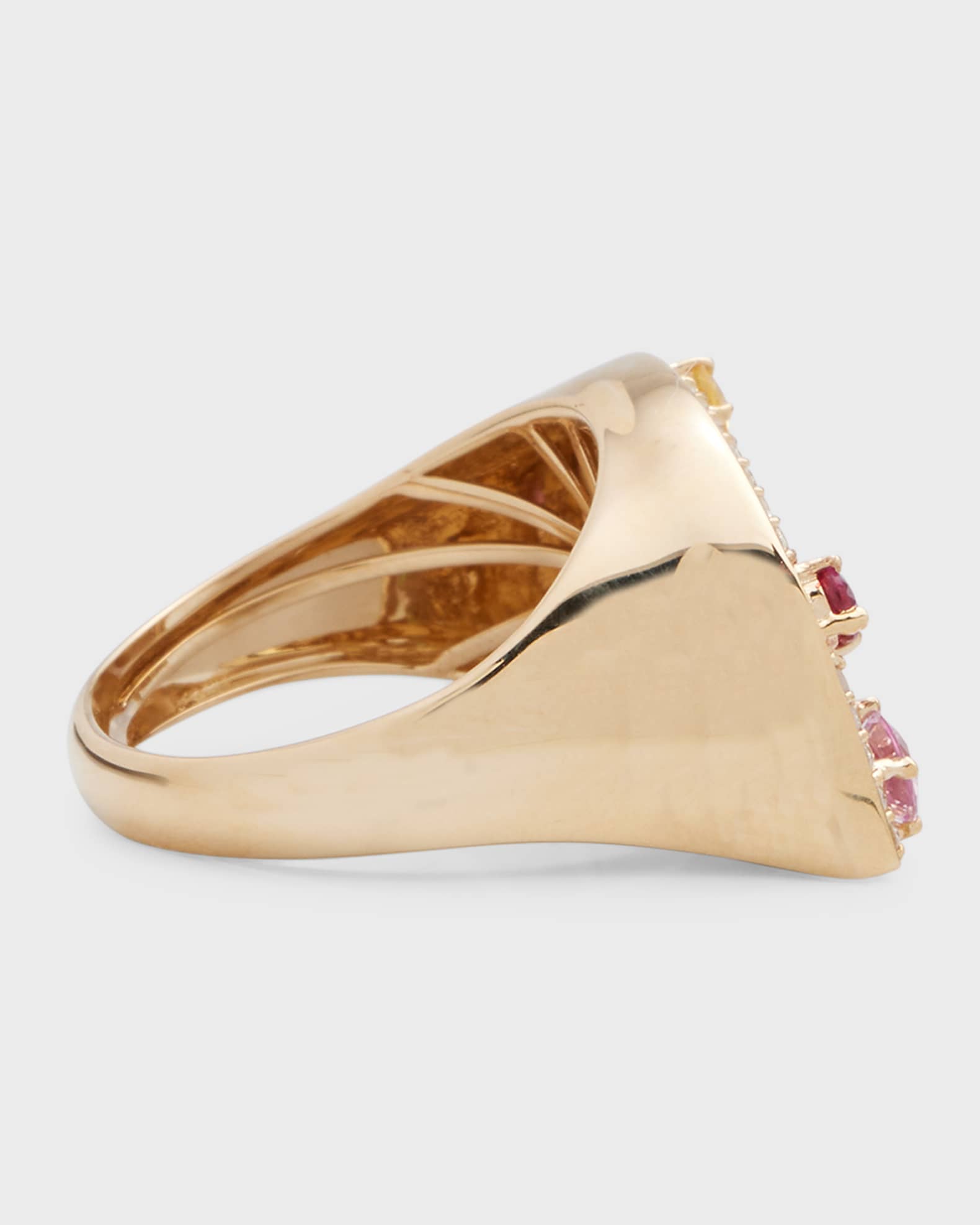 Sydney Evan 14K Rainbow Block Ring Neiman Marcus