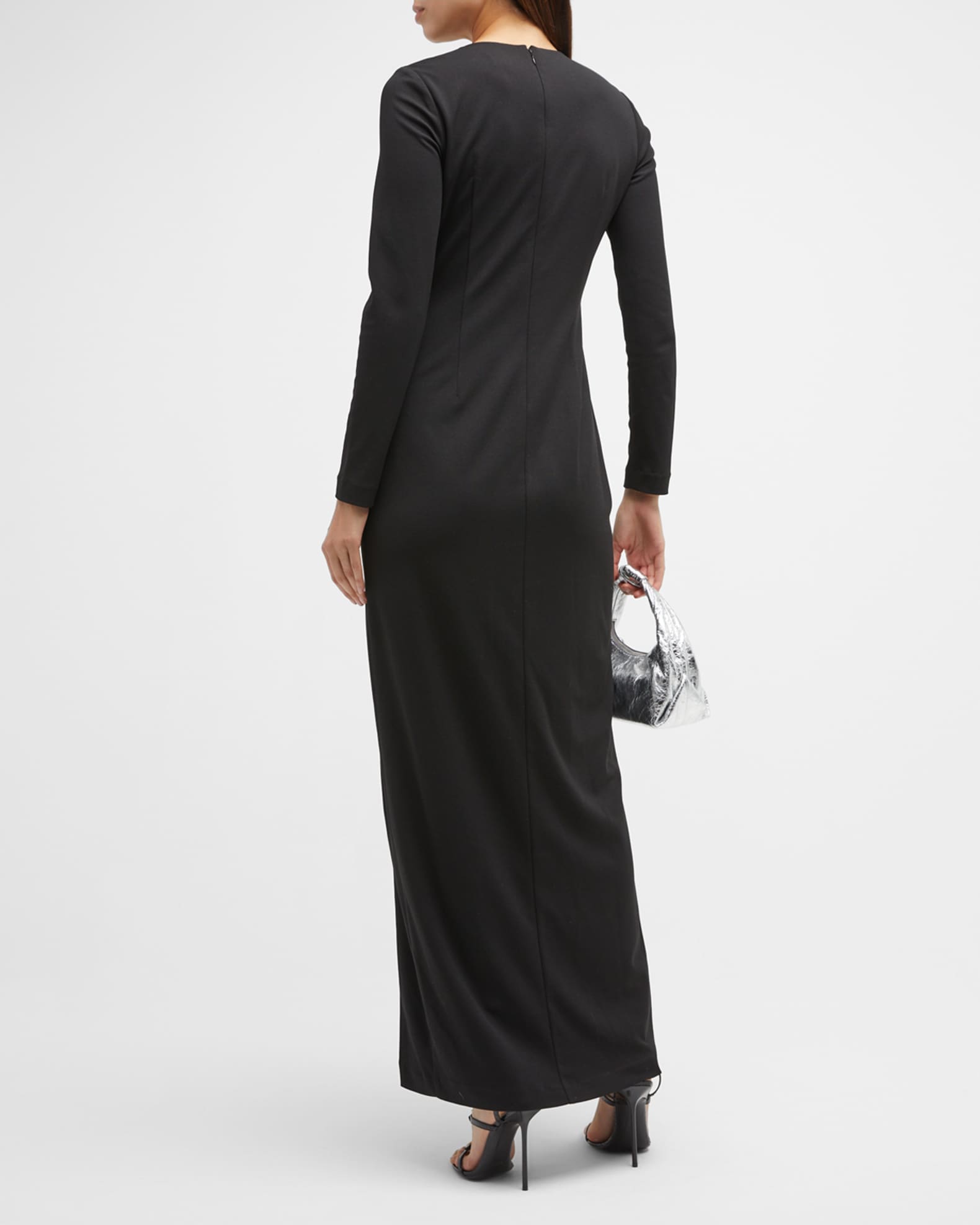 One33 Social X Front Crepe Gown | Neiman Marcus