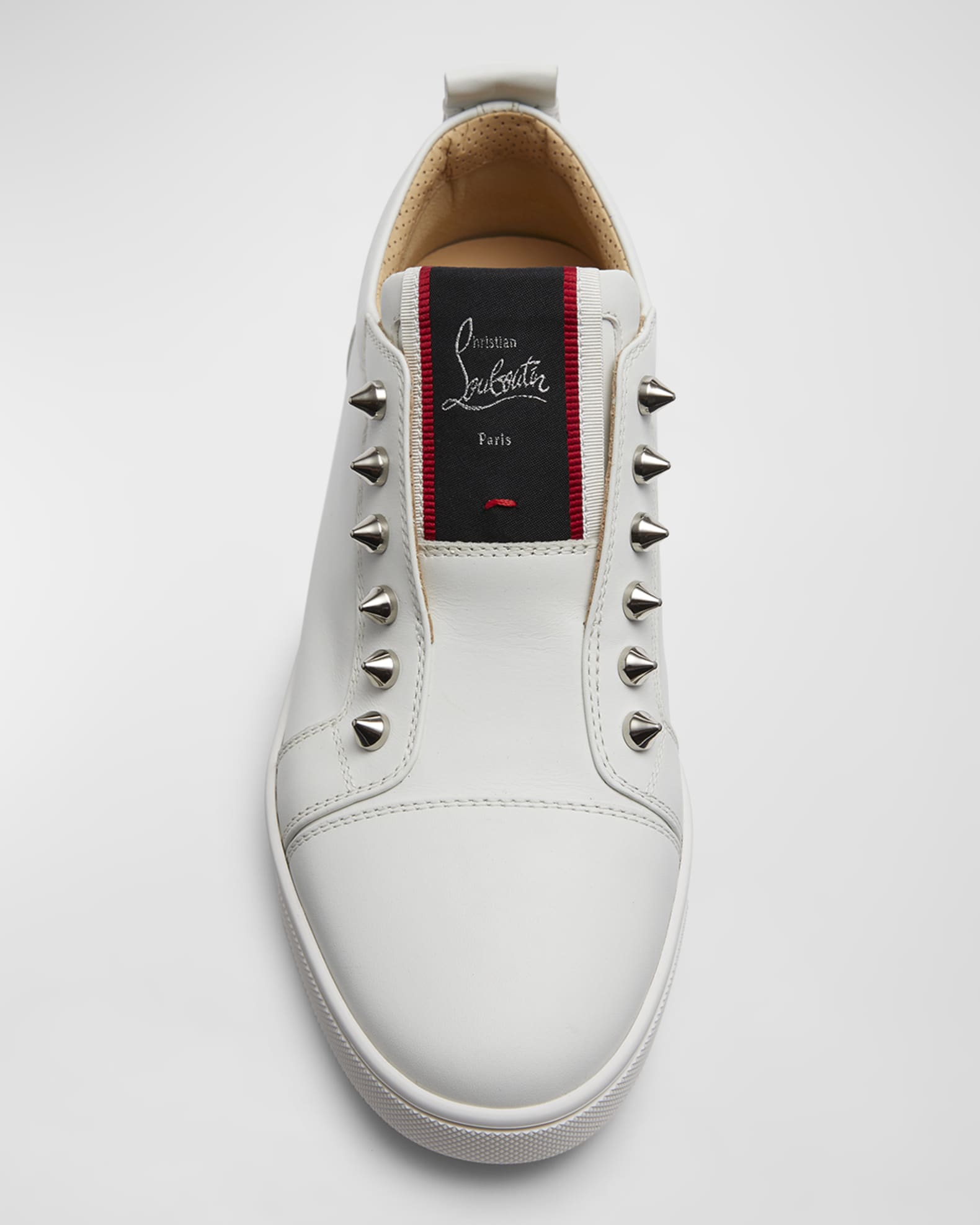 Christian Louboutin Astroloubi Donna Red Sole Leather Low-top Sneakers