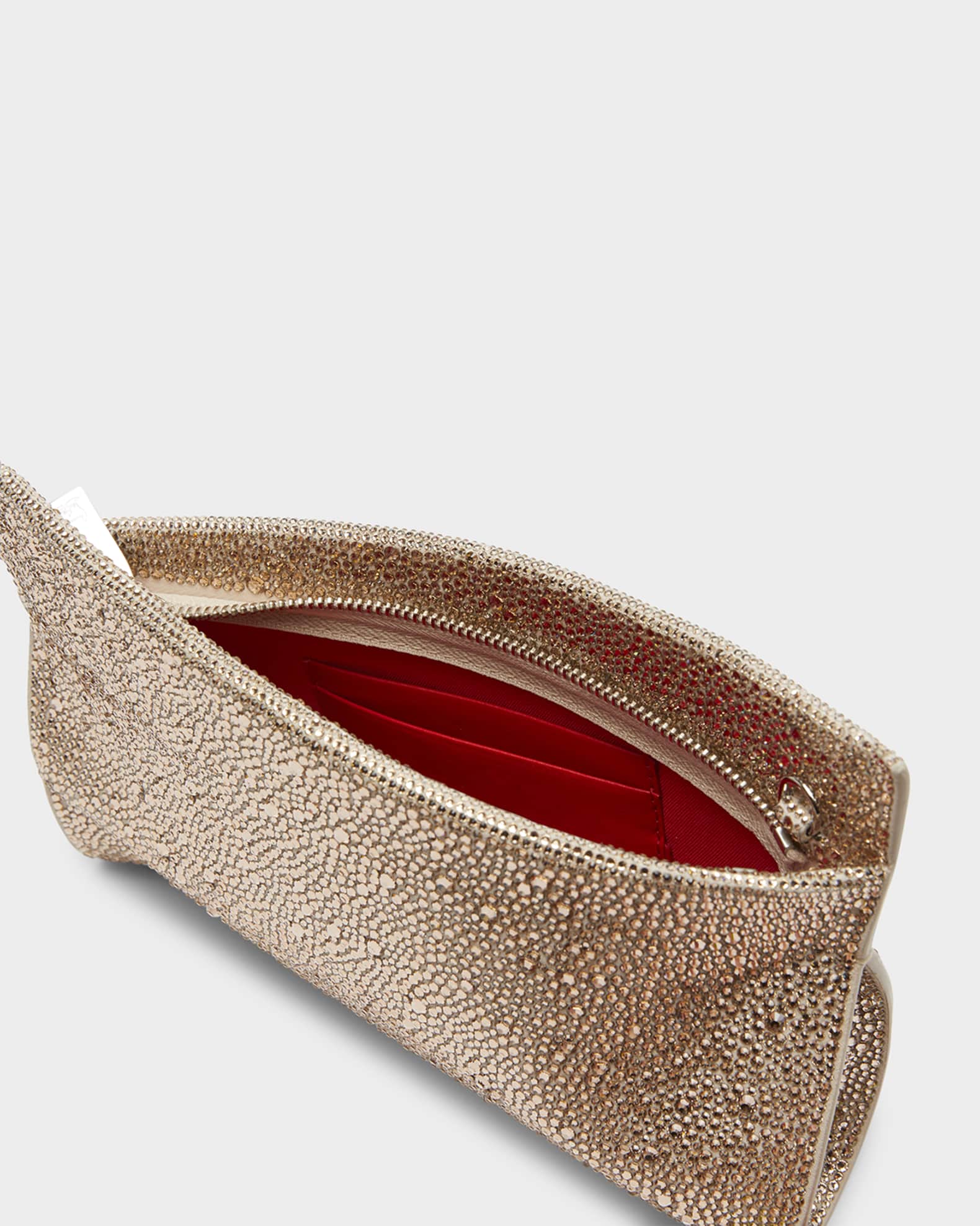 Christian Louboutin Loubitwist Small Clutch in Strass Suede