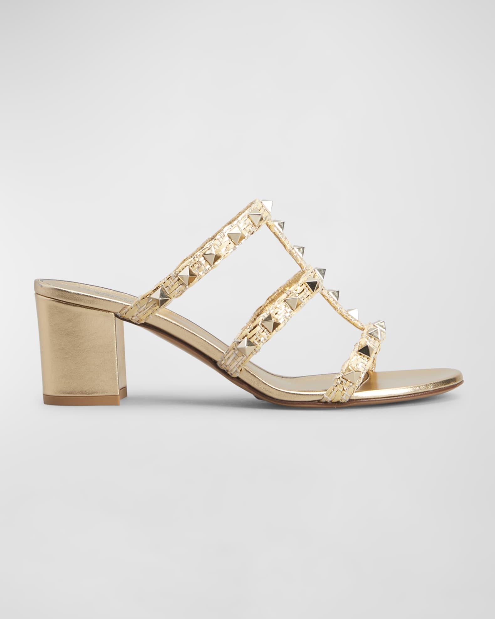 Gold Valentino Garavani Rockstud sandals