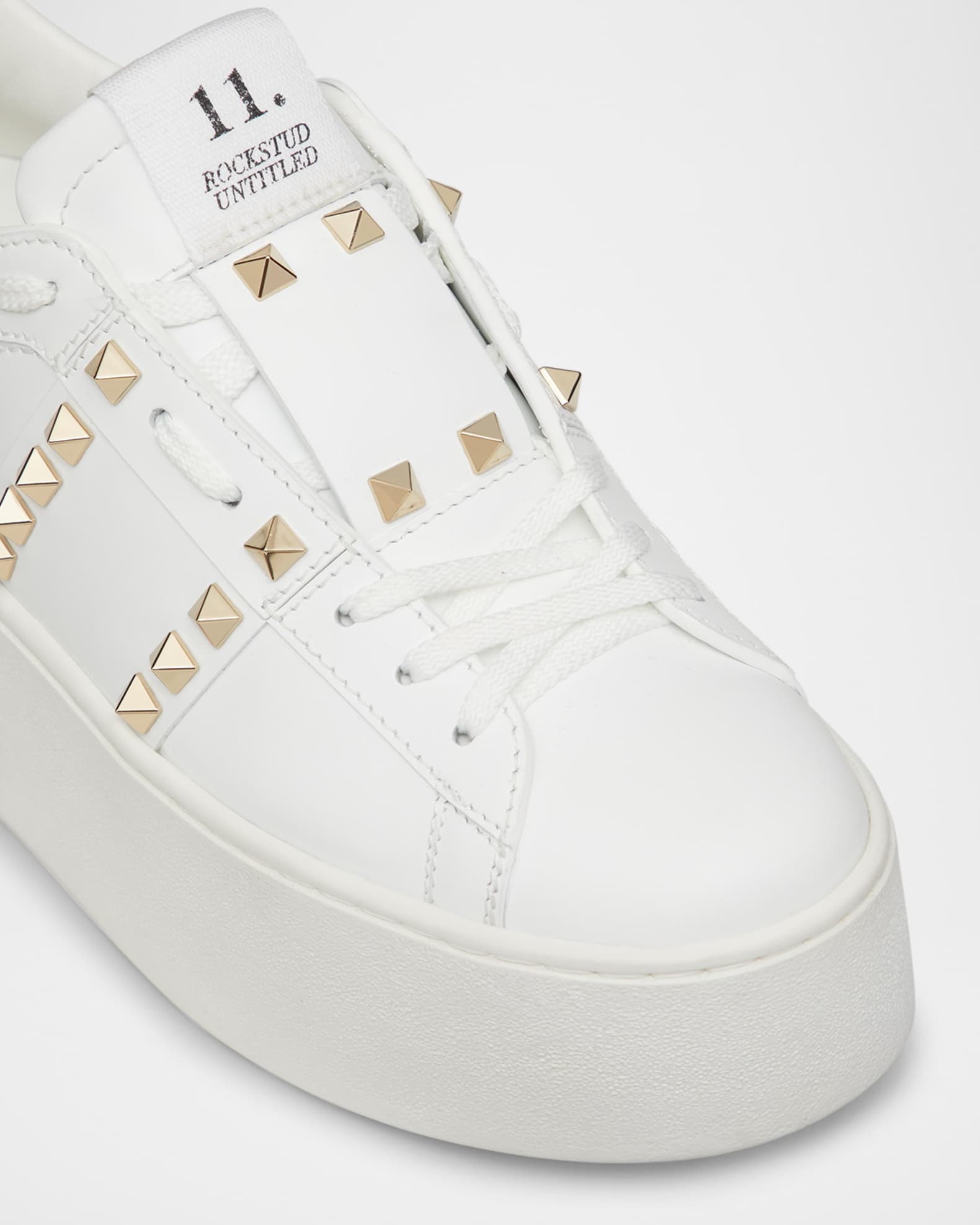 Valentino Garavani Rockstud Untitled Platform Sneakers | Neiman Marcus